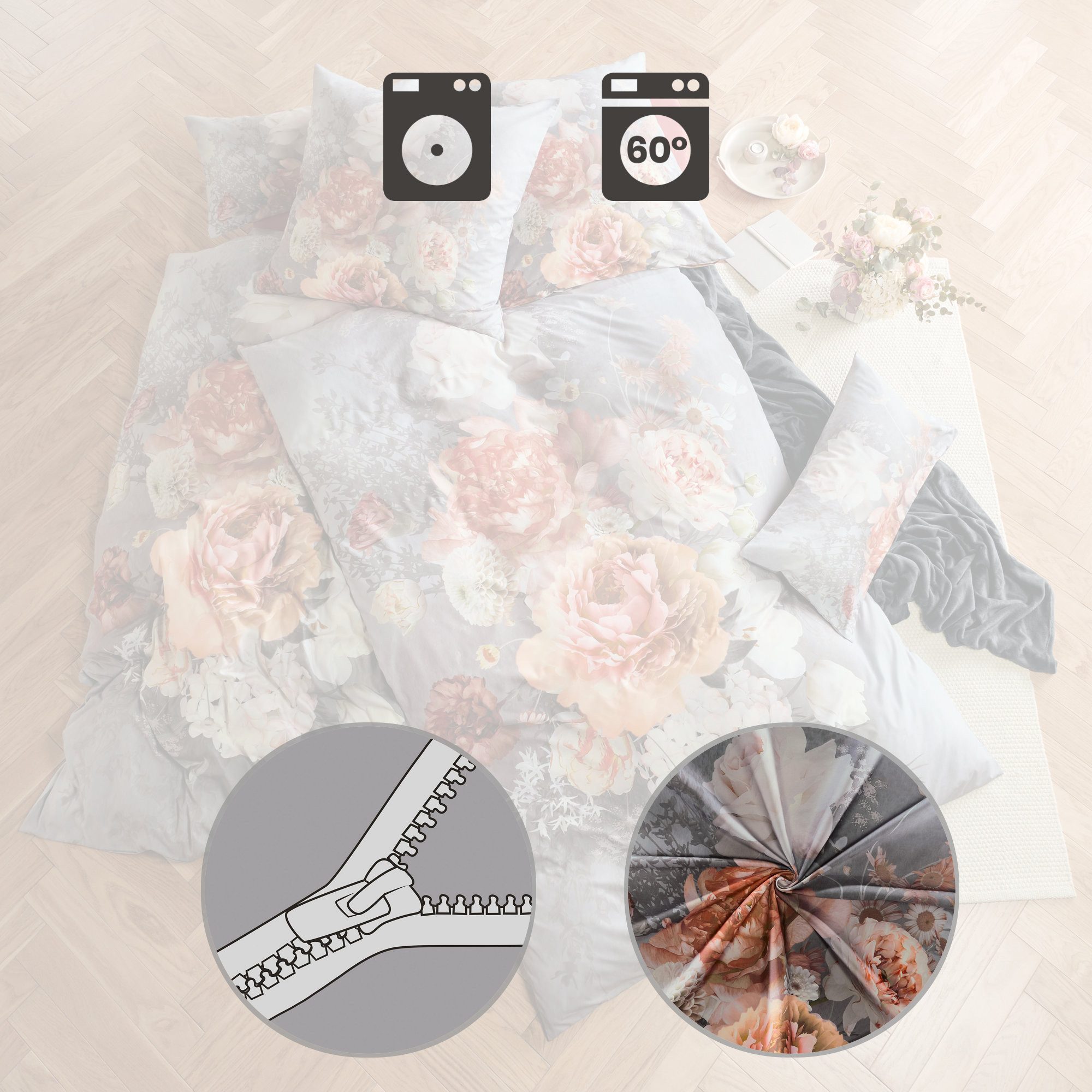REDBEST Bettwäsche Bettwäsche, Polyester, Microfaser Blumen
