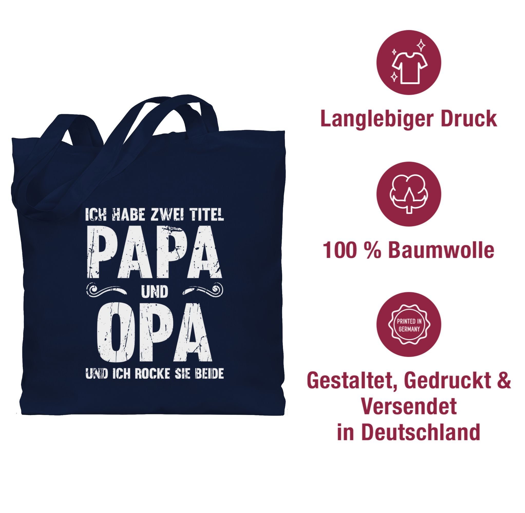 Titel Ich Blau Geschenk 1 Shirtracer Navy Papi habe I Umhängetasche Bester zwei Opi, und und Papa Opa Geschenk Vatertag