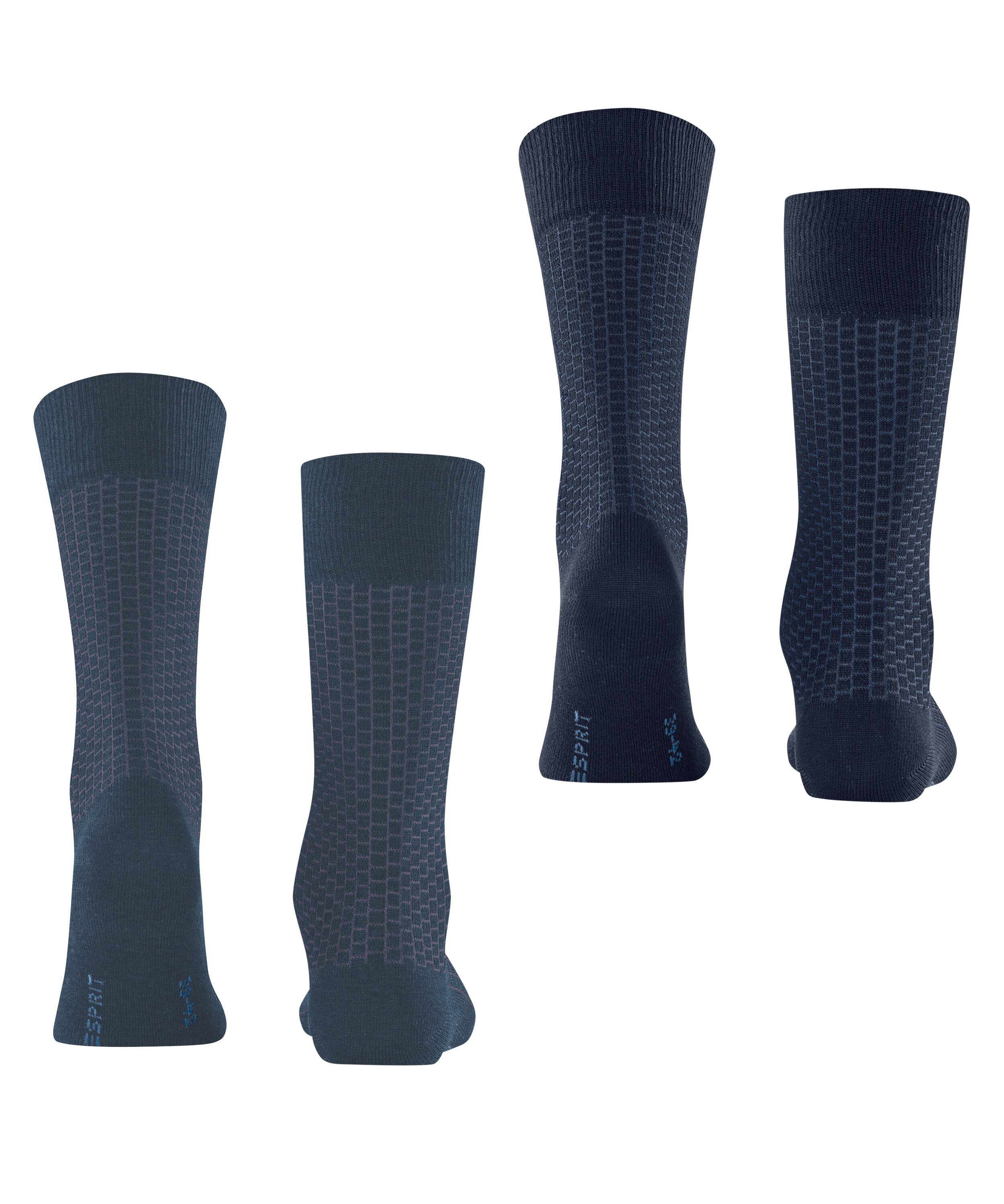 Esprit Socken Esprit Illusional Grid 2-Pack Herren (2-Paar)