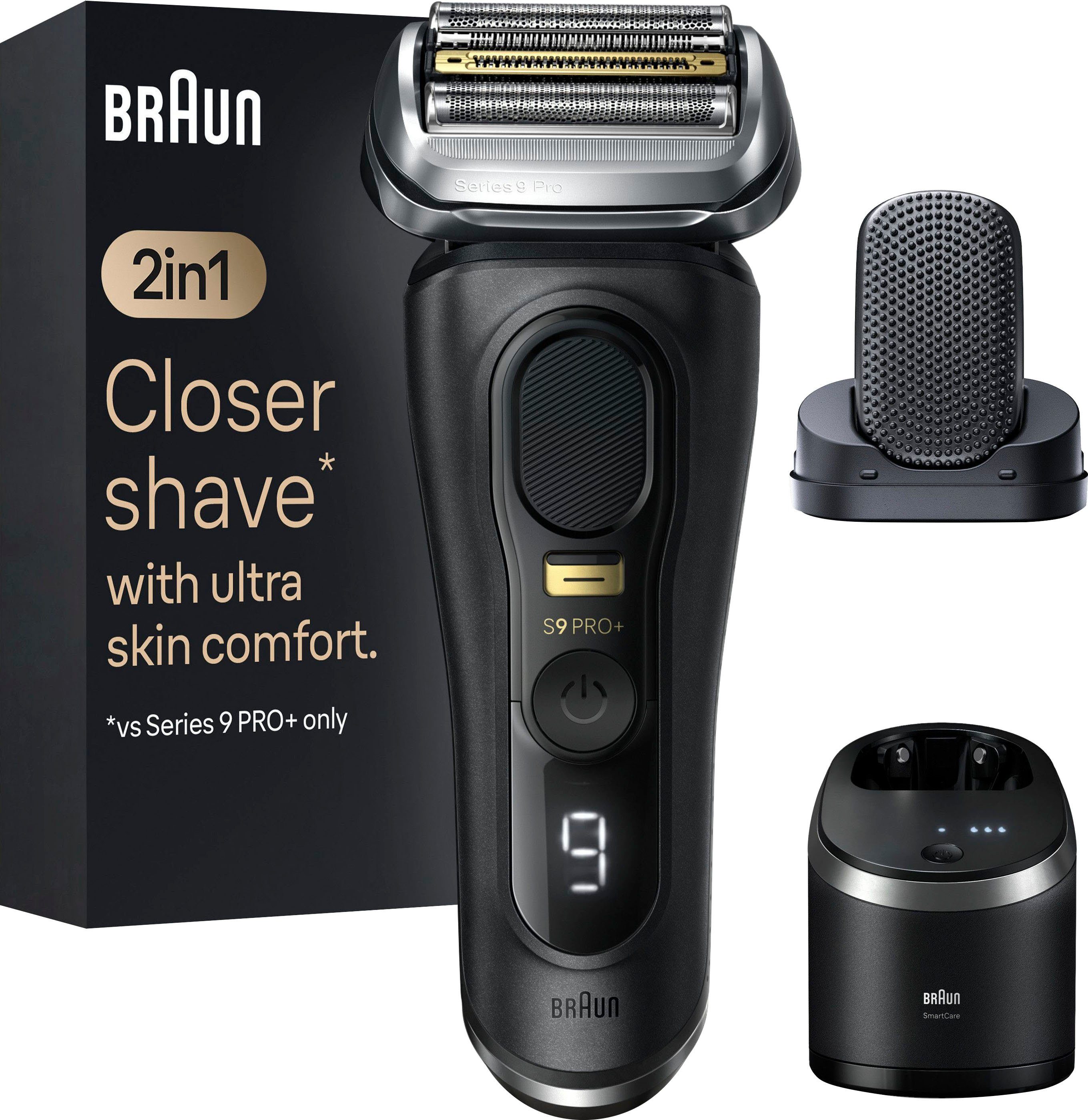 Braun Elektrorasierer Series 9 Pro+ 9590cc, Reinigungsstation, Precision ProTrimmer