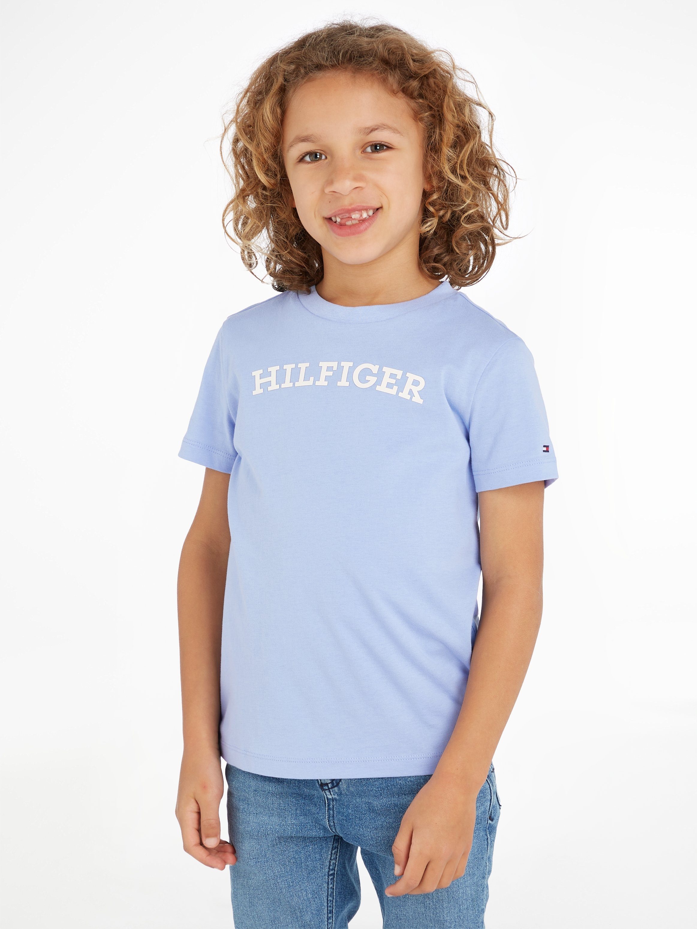 Hilfiger ARCHED Logo-Schriftzug T-Shirt Tommy Hilfiger S/S mit HILFIGER TEE