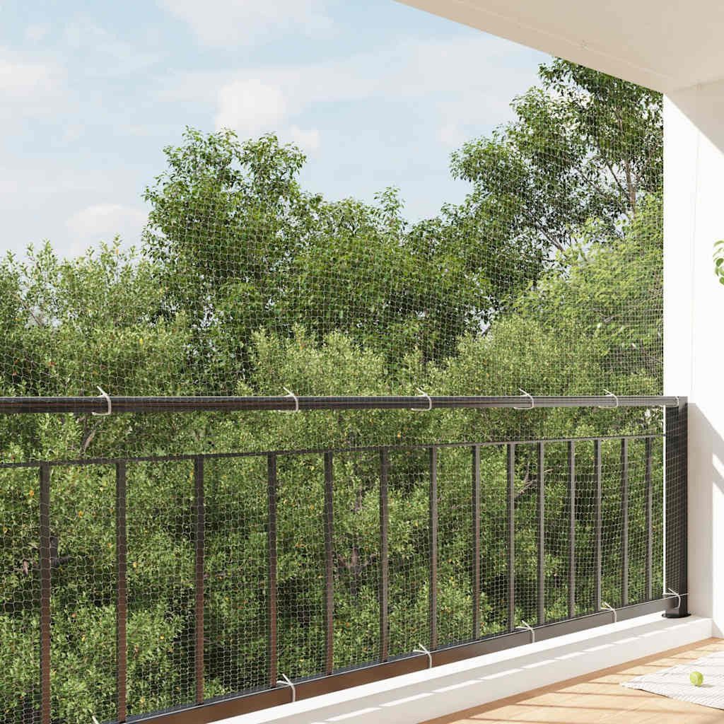 furnicato Tierhöhle Katzennetz 3 x 2 m Transparent aus Nylon für Balkon und Fenster