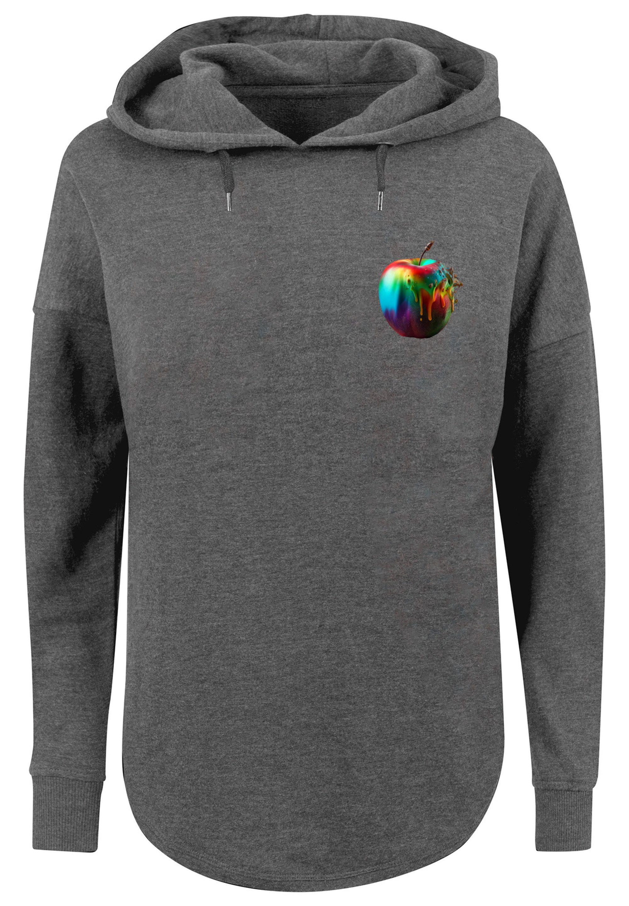 Colorfood charcoal Rainbow Print F4NT4STIC Apple Collection - Kapuzenpullover