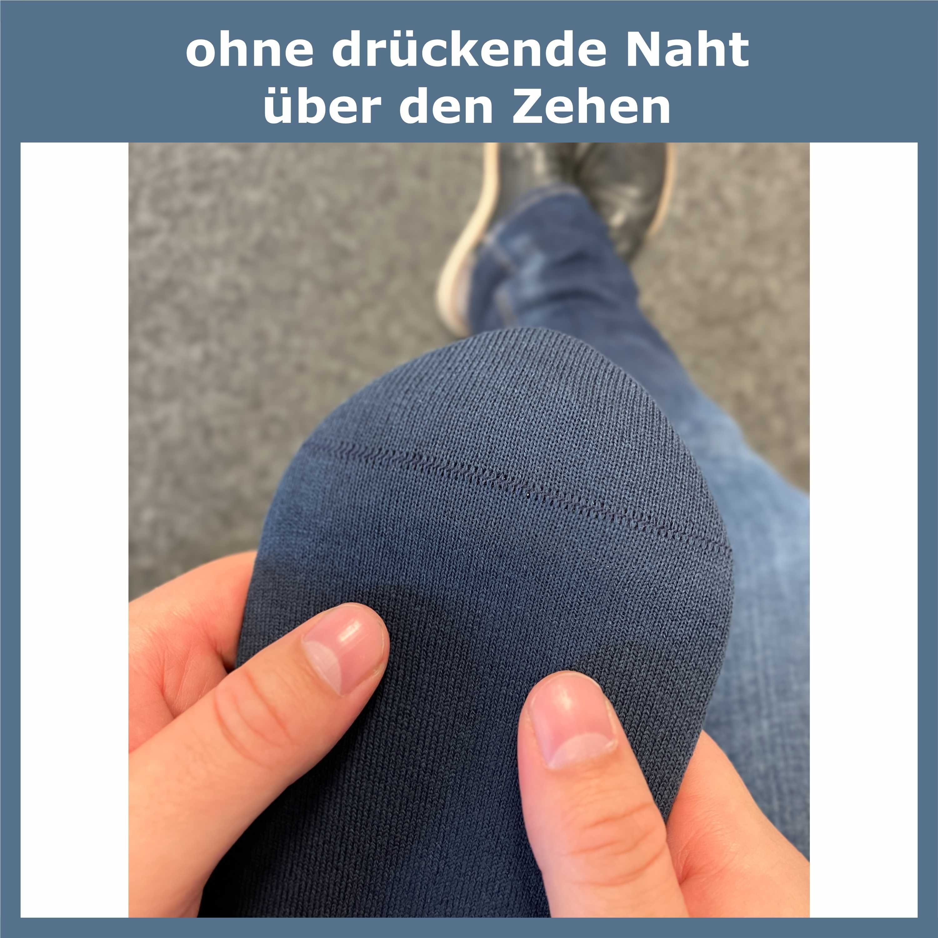 schwarz, für anspruchsvollen grau, braun drückende Damen hochwertiger Naht Alltag & in aus Socken den für Herren ohne (10 und Paar) blau Basicsocken GAWILO Baumwolle