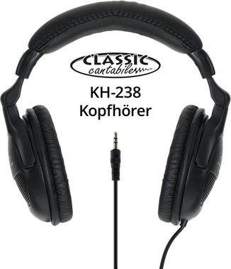 Classic Cantabile Classic Cantabile KH-238 Kopfhörer Over-Ear-Kopfhörer (Mit Lautstärkeregelung und integriertem Aktiv-Bass)