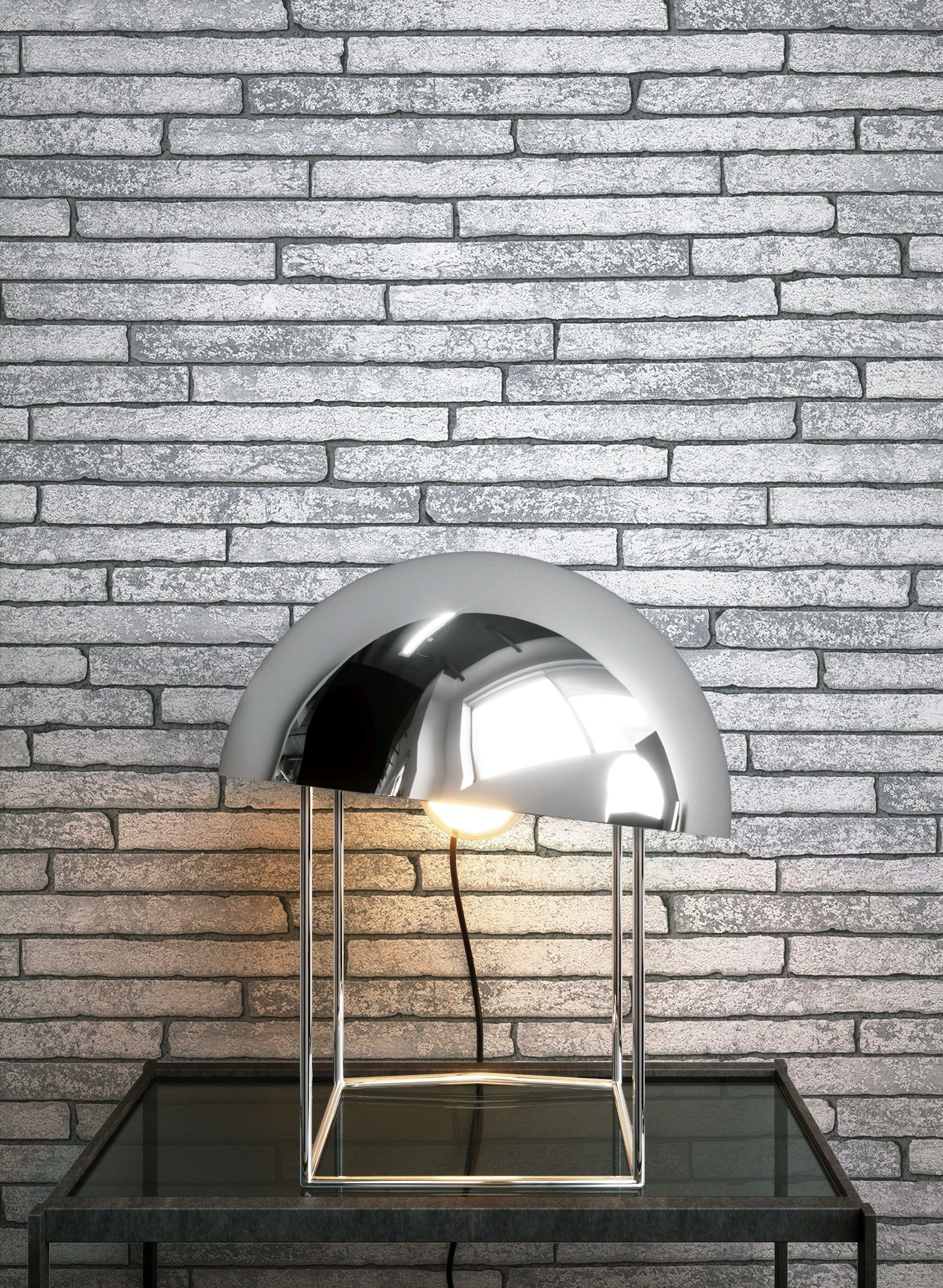 Newroom Vliestapete Monia Tapete Steintapete 3D-Optik,Stein,Naturstein, Grau Tapete Industrial 3D-Optik - Steintapete Ziegelstein Schwarz Loft Modern Stein Naturstein für Wohnzimmer Schlafzimmer Flur, Ziegelstein