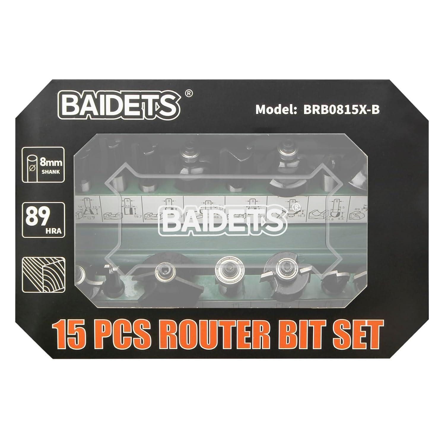 LuxusKollektion Fräsbohrer Fräser Hartmetall Holz Oberfräsen Zubehör Schaft 15 tlg. 8mm-Schaft