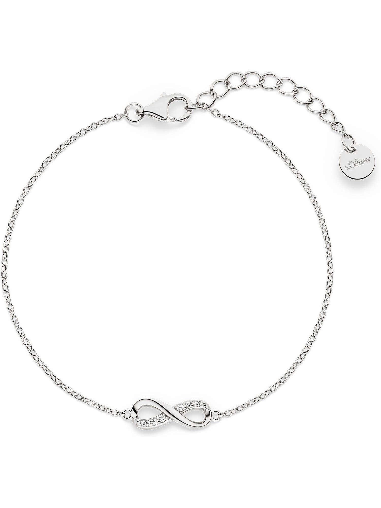 s.Oliver Armband S.Oliver Damen-Armband 925er Silber 8 Zirkonia