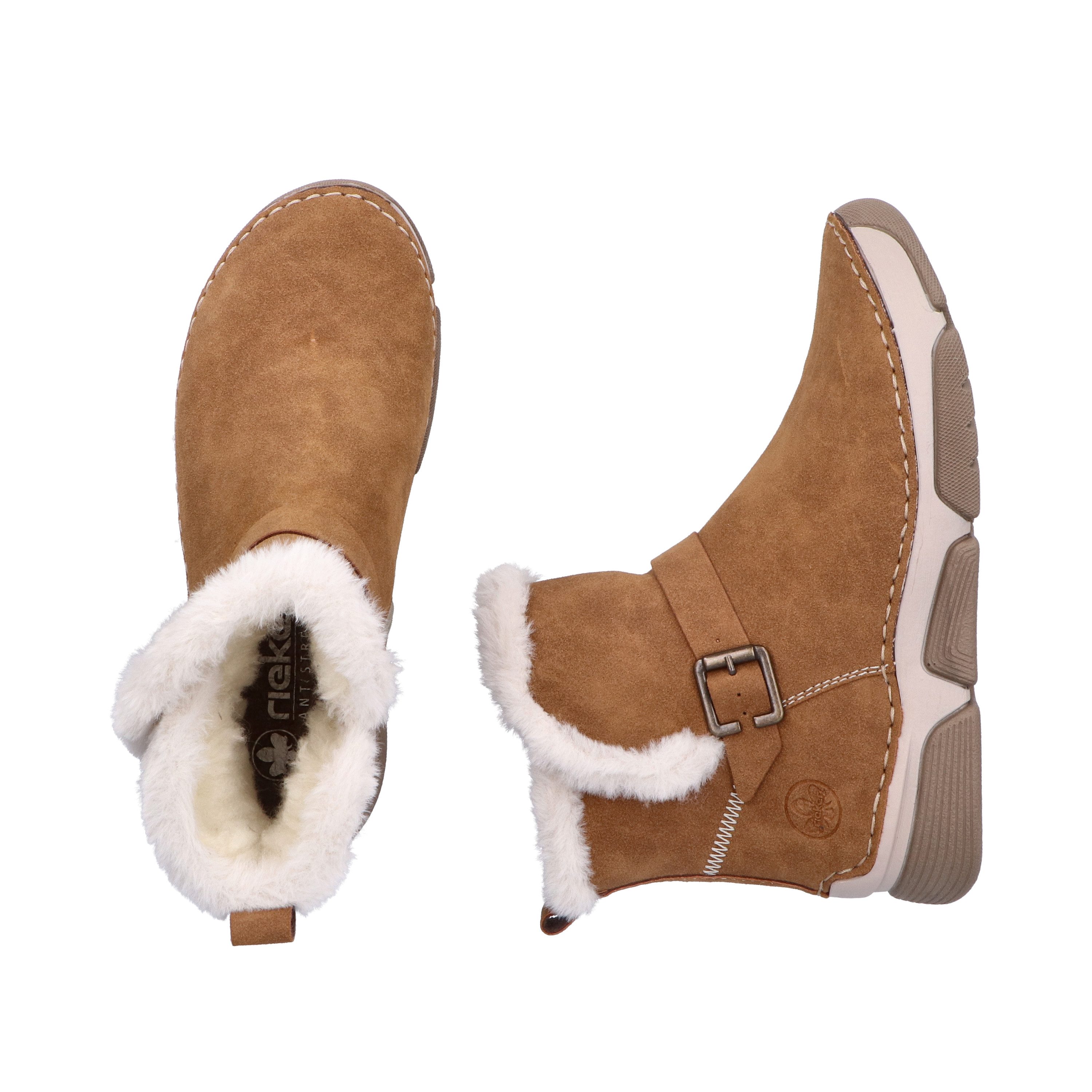 Rieker Winterboots Winterstiefelette, Reißverschluss-Boots mit Zierschnalle