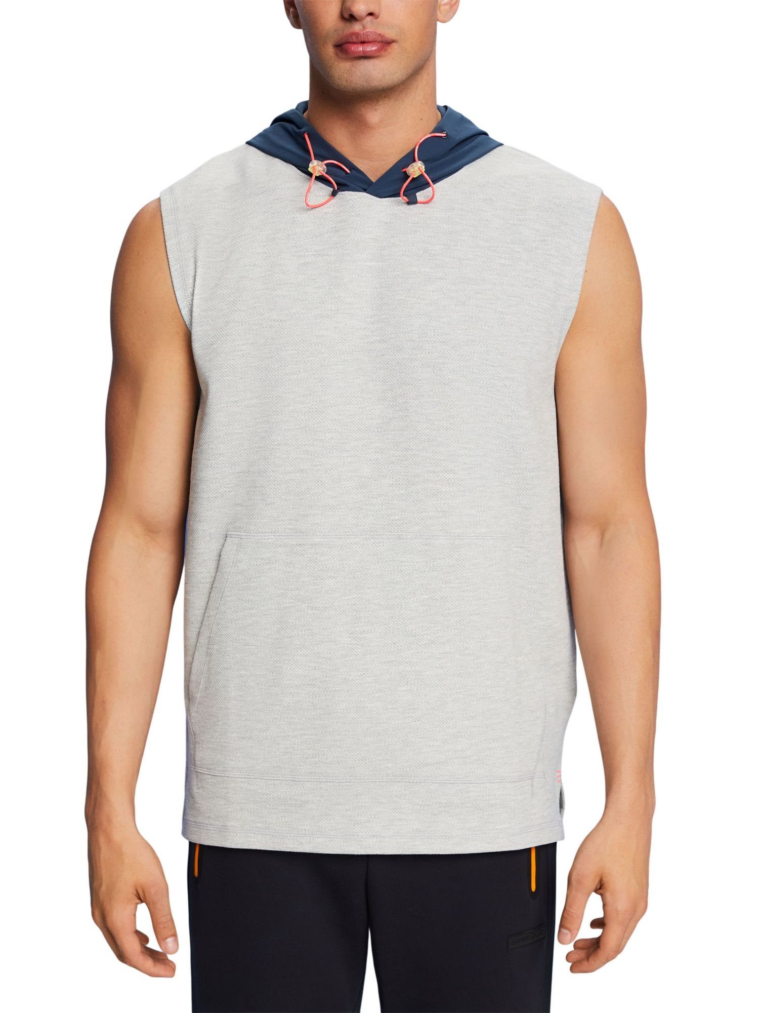 Cord-Details Kapuzen-Sweatshirt mit Ärmelloses esprit sports Kapuzensweatshirt