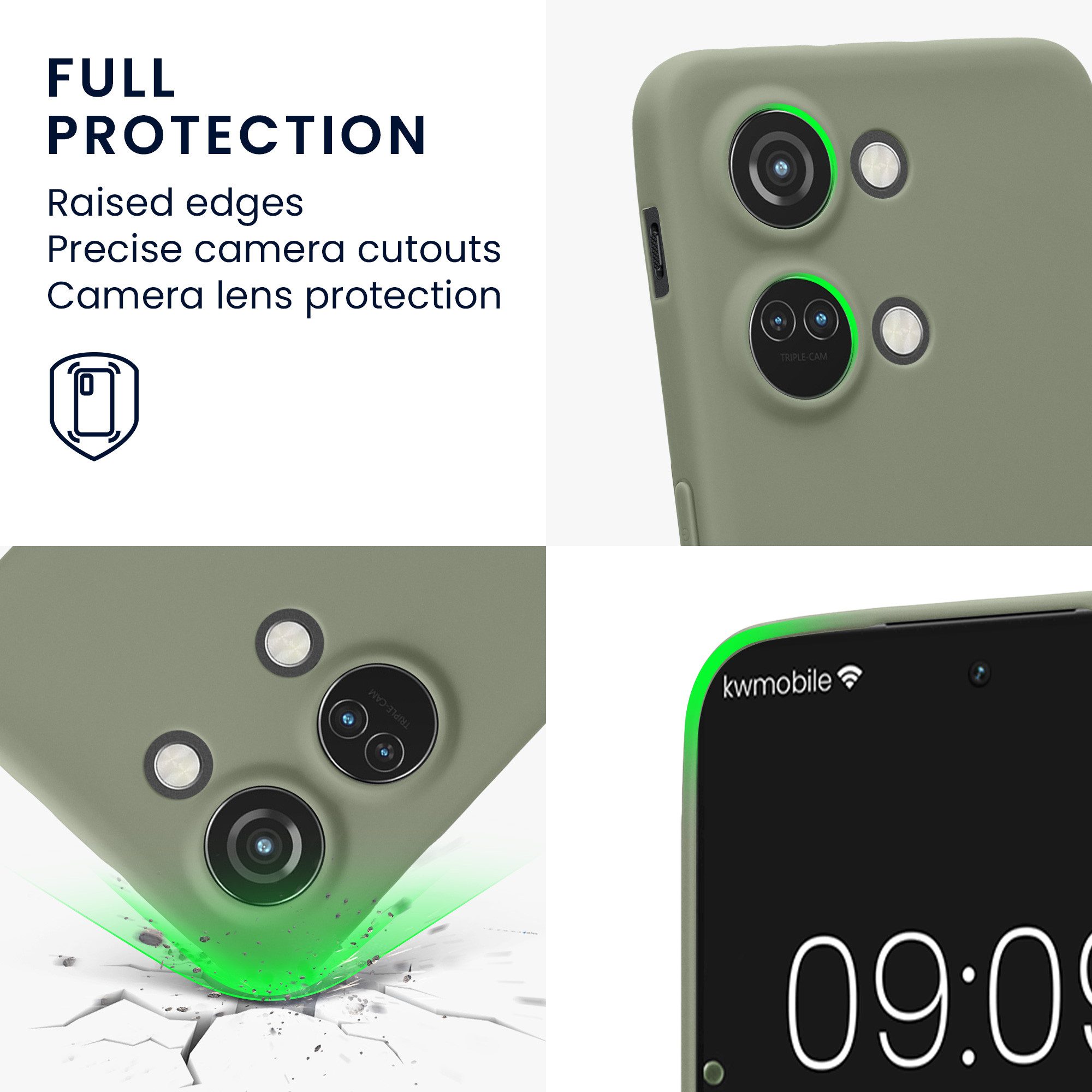 kwmobile Handyhülle Handyhülle für OnePlus Nord 3 5G Hülle, Weiches Handy Silikon Case - Schutzhülle Cover