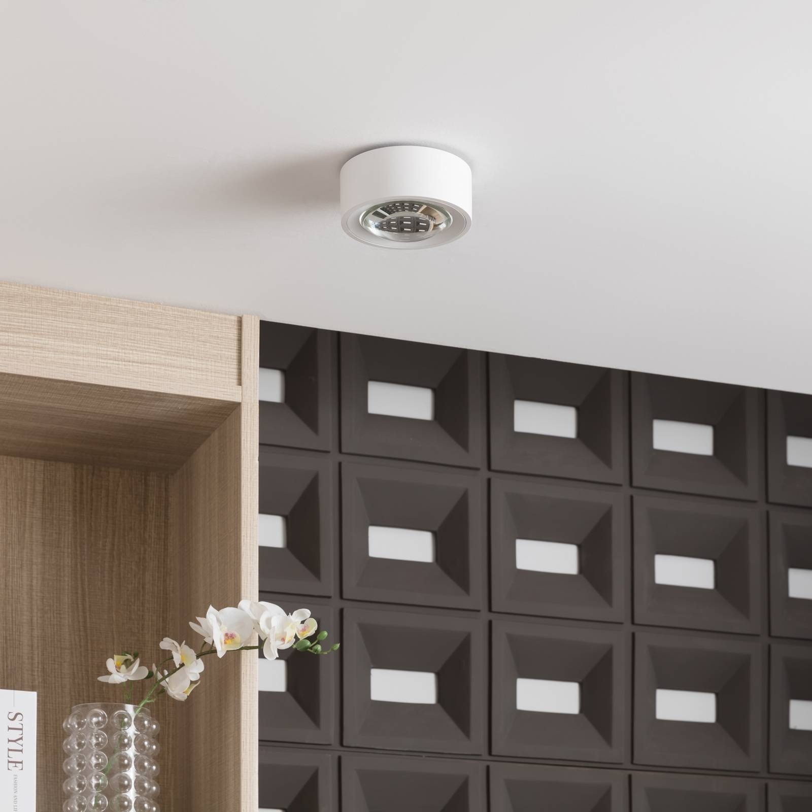 Arcchio Deckenleuchten Rotari, LED, Metall, Weiß warmweiß IP20, 1 x 12,2 W LED + 1 x 2 W LED, warmweiß