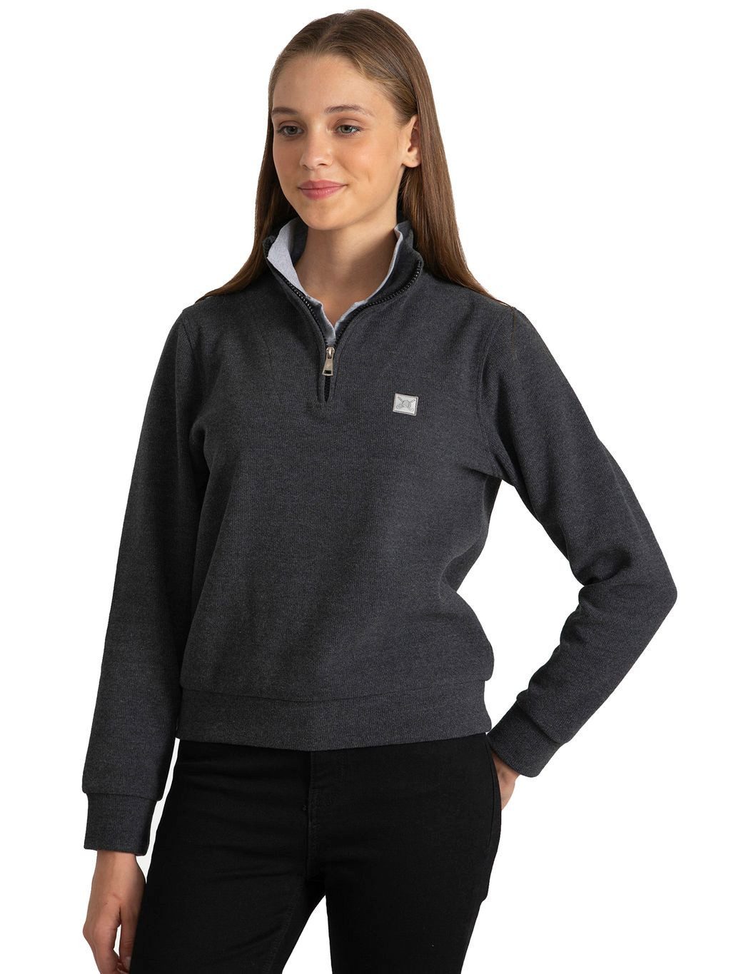 Jacey Quinn Sweatshirt Polo Collar Half günstig online kaufen