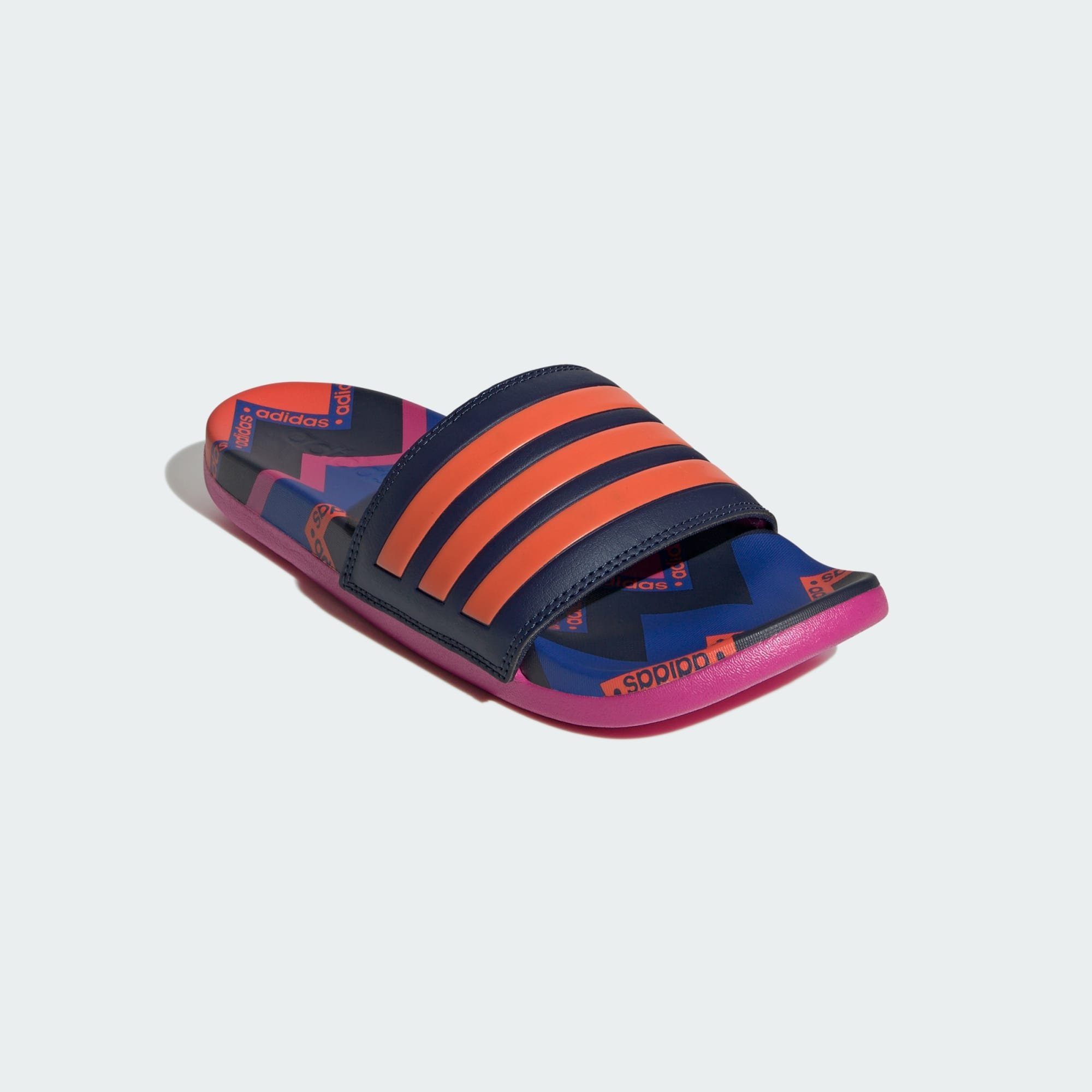 adidas Sportswear ADILETTE COMFORT SANDALE Badesandale Night Indigo / Semi Solar Red / Royal Blue