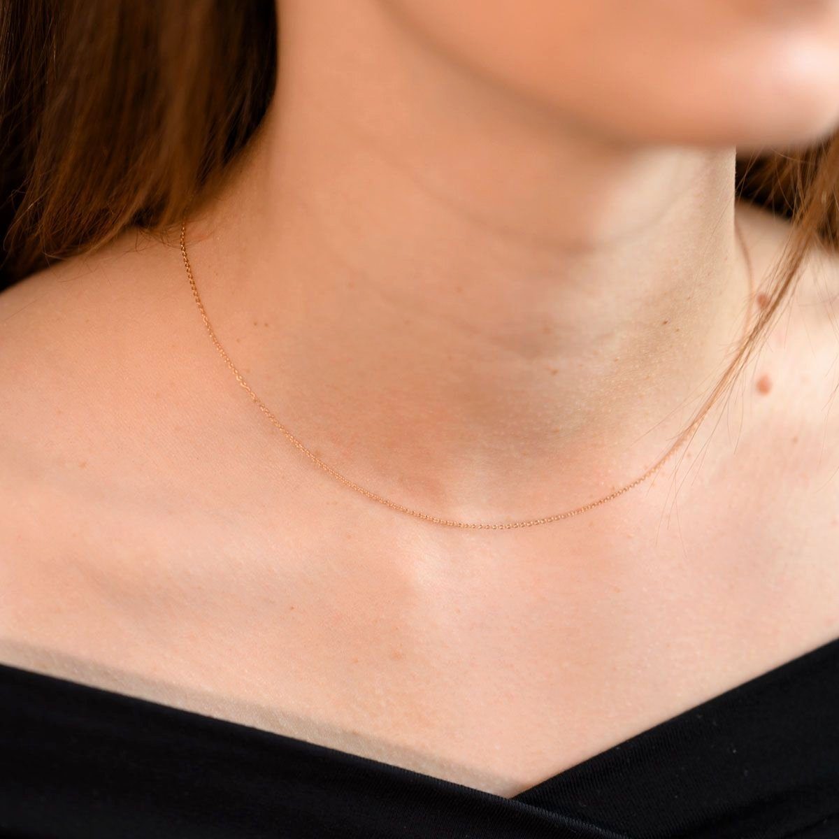 Materia Gliederkette Damen Rosegold Ankerkette fein günstig online kaufen