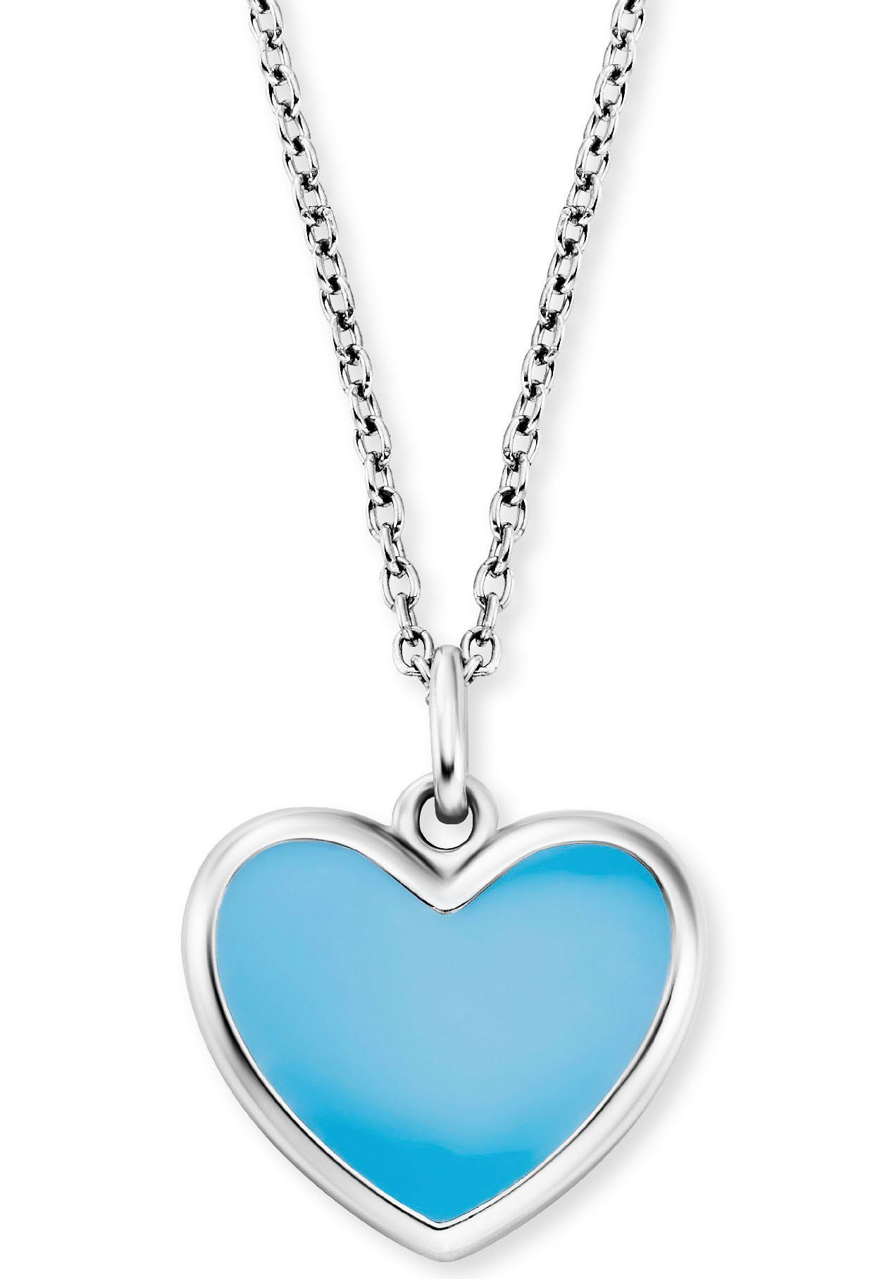 mit Anhänger Kette HEN-HEART-06, HEN-HEART-13 silberfarben-blau Heart, Little Herzengel Geschenk, Herz, Schmuck