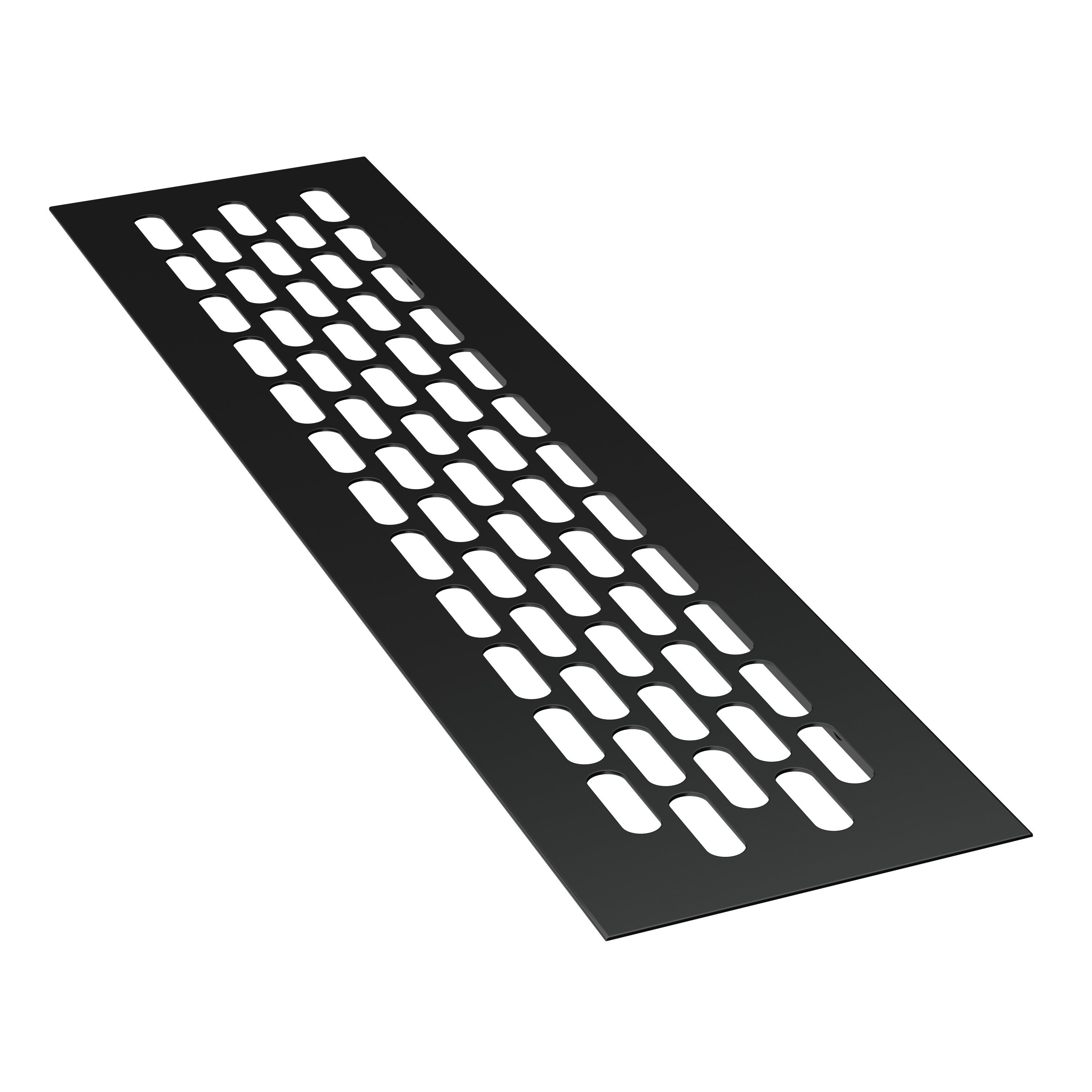 sossai® Lüftungsgitter Aluminium Belüftungsgitter Türgitter in Schwarz (1 St)