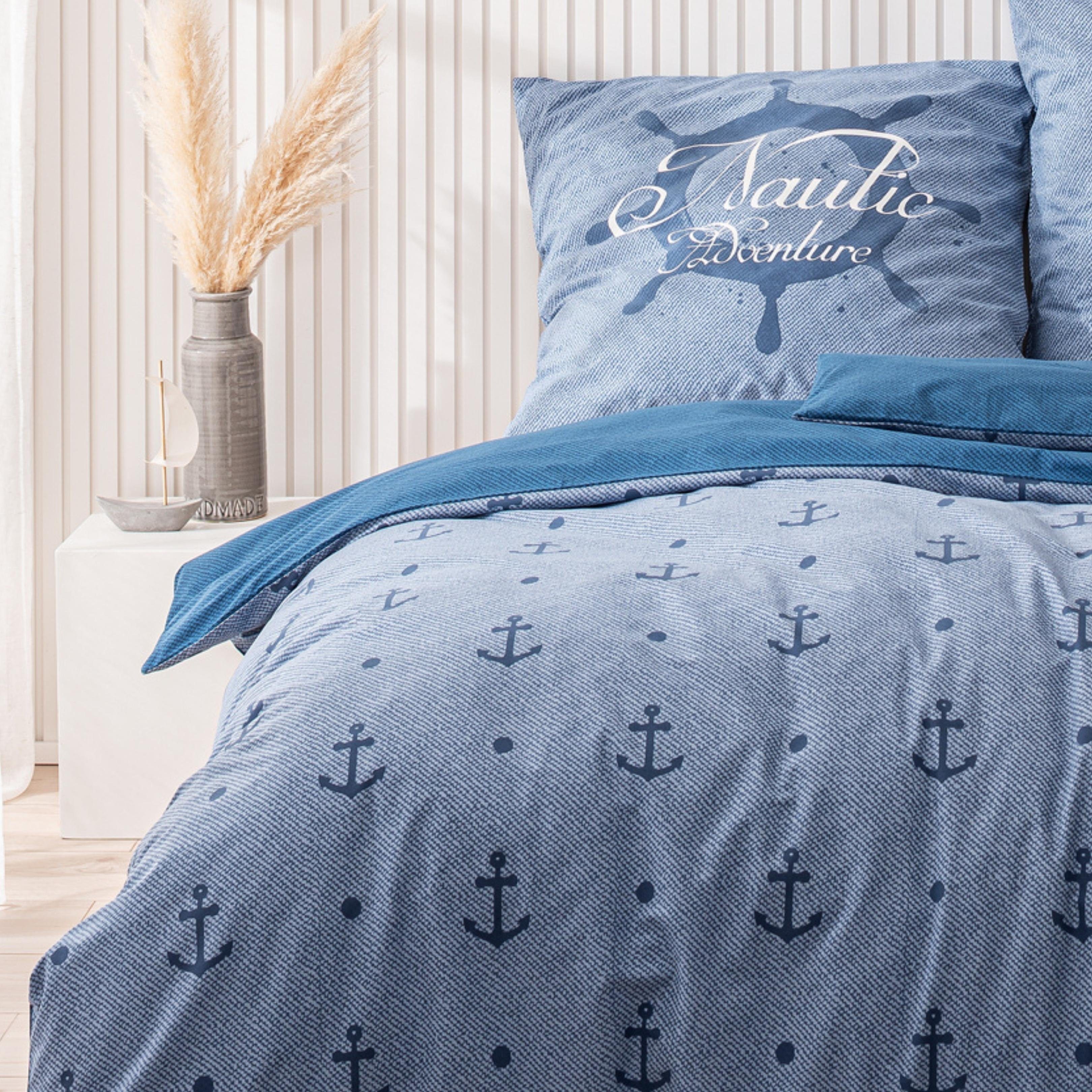 MTOnlinehandel Bettwäsche Sailor Fairytale 135x200 + 80x80 cm 2 tlg., 100% günstig online kaufen