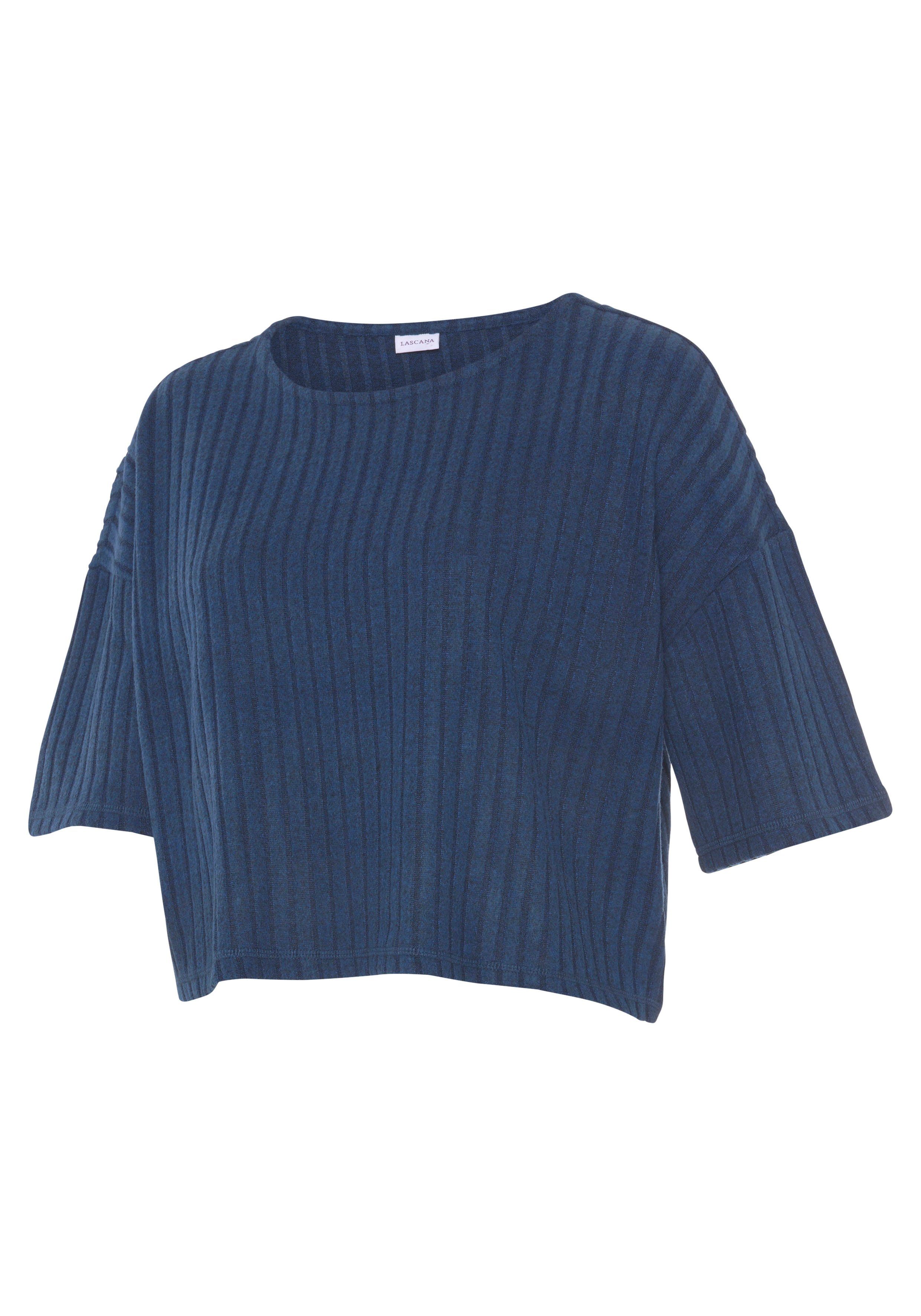 LASCANA 3/4-Arm-Shirt Lounge-/Strickshirt aus weichem Strick, Loungewear – Bild 5 von 5