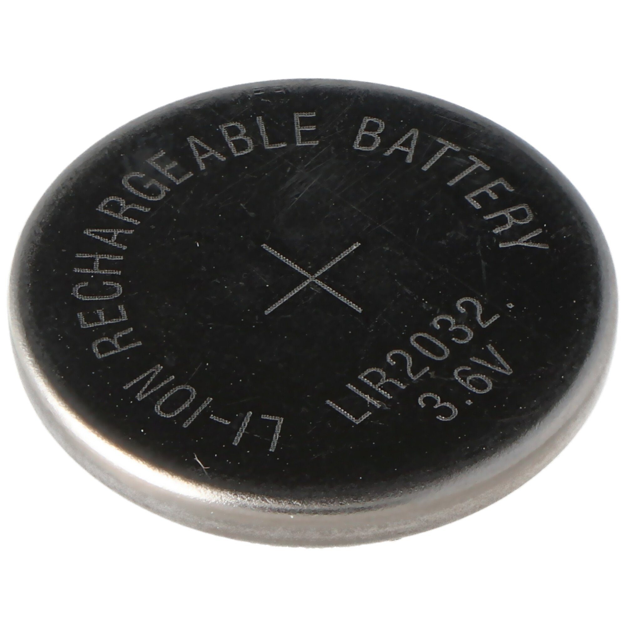 AccuCell LIR2032 Li-Ion Akku 3,6V Akku LIR 2032, 3,2 x 20 mm, 3.6V Button Cell Akku 45 mAh (3,7 V)