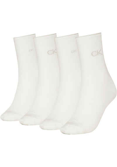 Calvin Klein Socken CK WOMEN SOCK 4P IRIDESCENT (Packung, 4-Paar) mit Logostickerei
