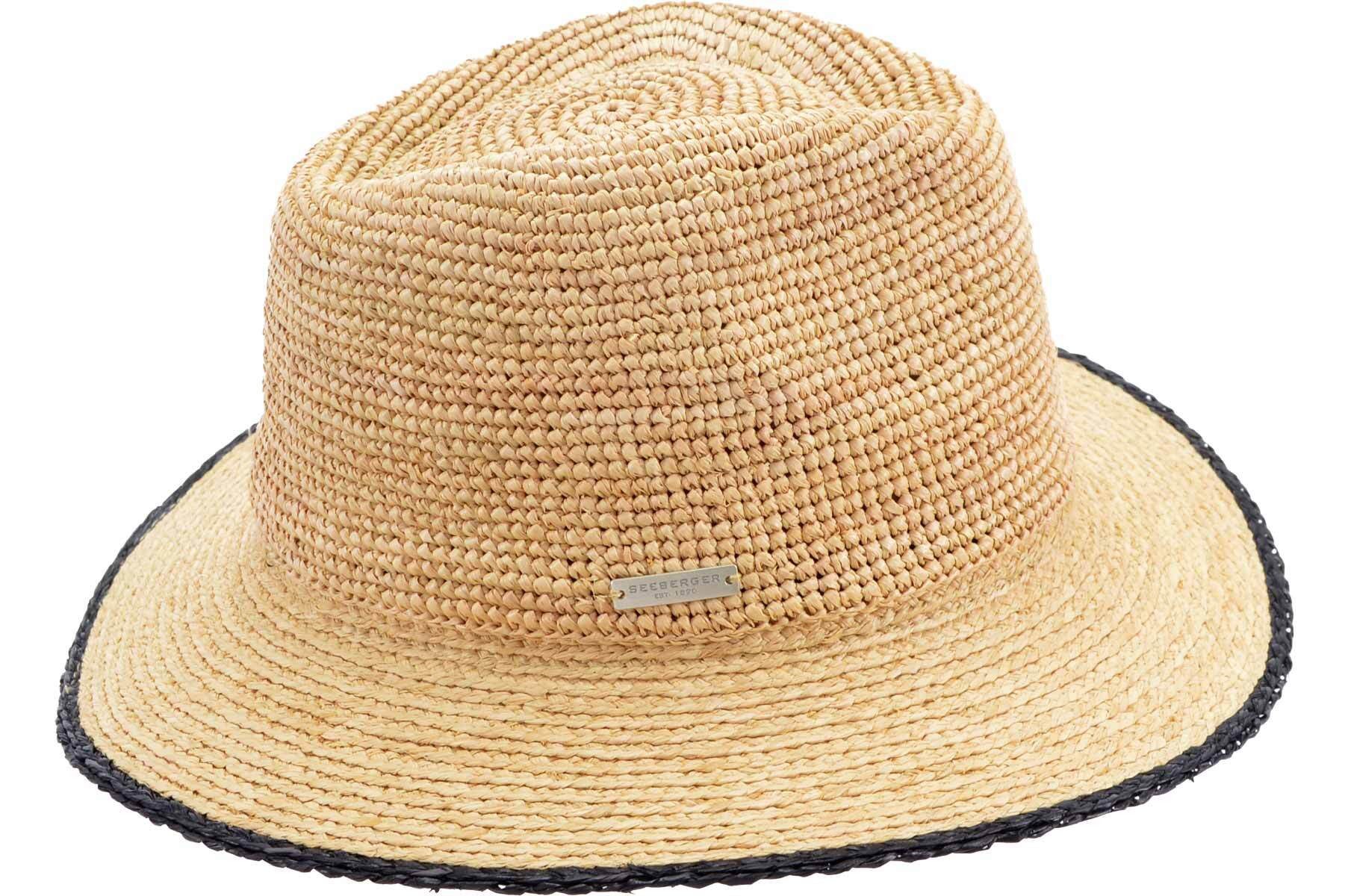 Seeberger Fedora Raffiastroh Fedora 55352-0