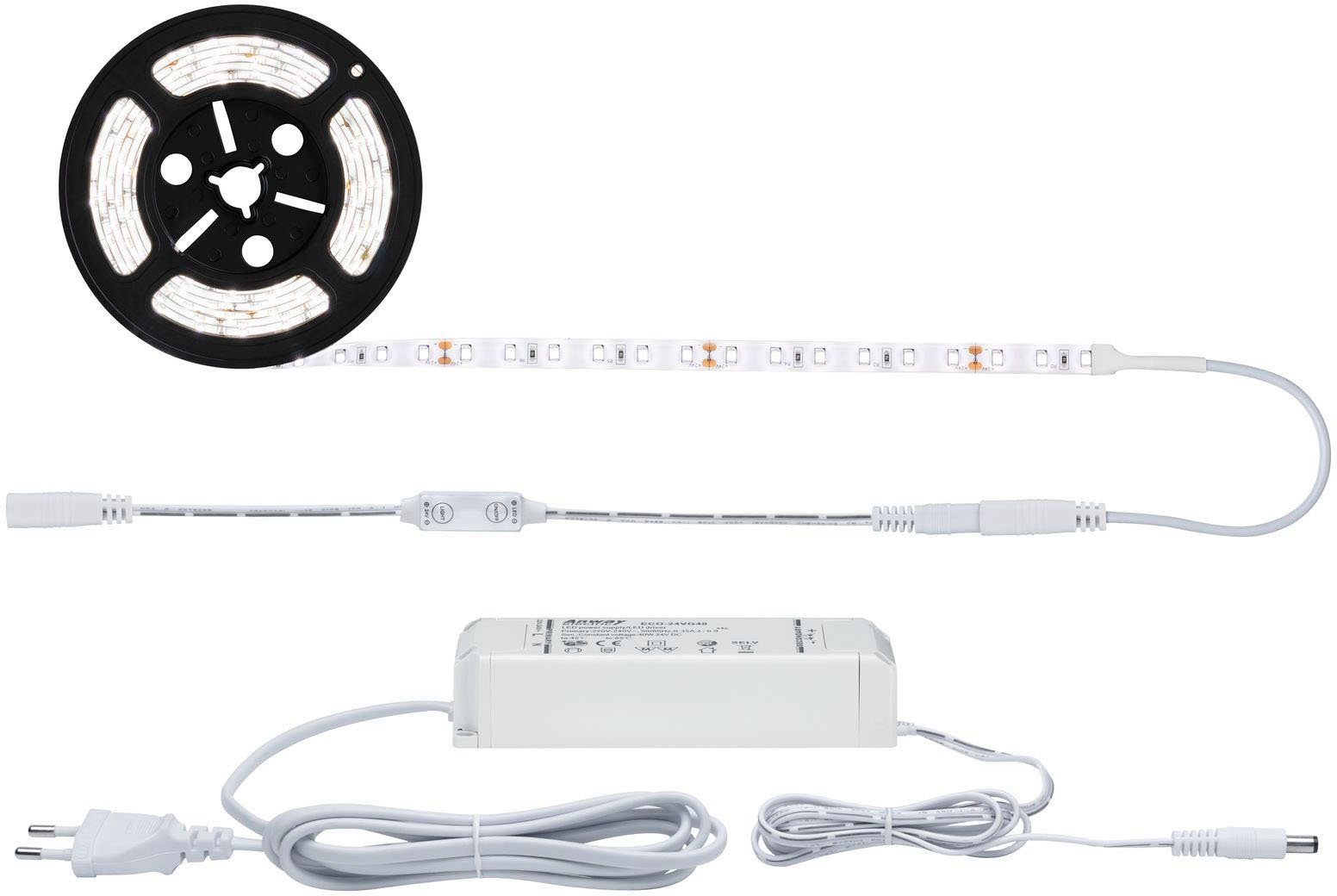 Paulmann LED-Streifen SimpLED inkl. beschichtet Strip 33W, 33W, Set Power Dimm/Switch 3m Neutralweiß 1-flammig