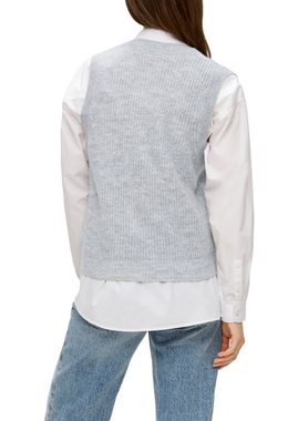 QS Shirttop Strickpullunder mit V-Neck