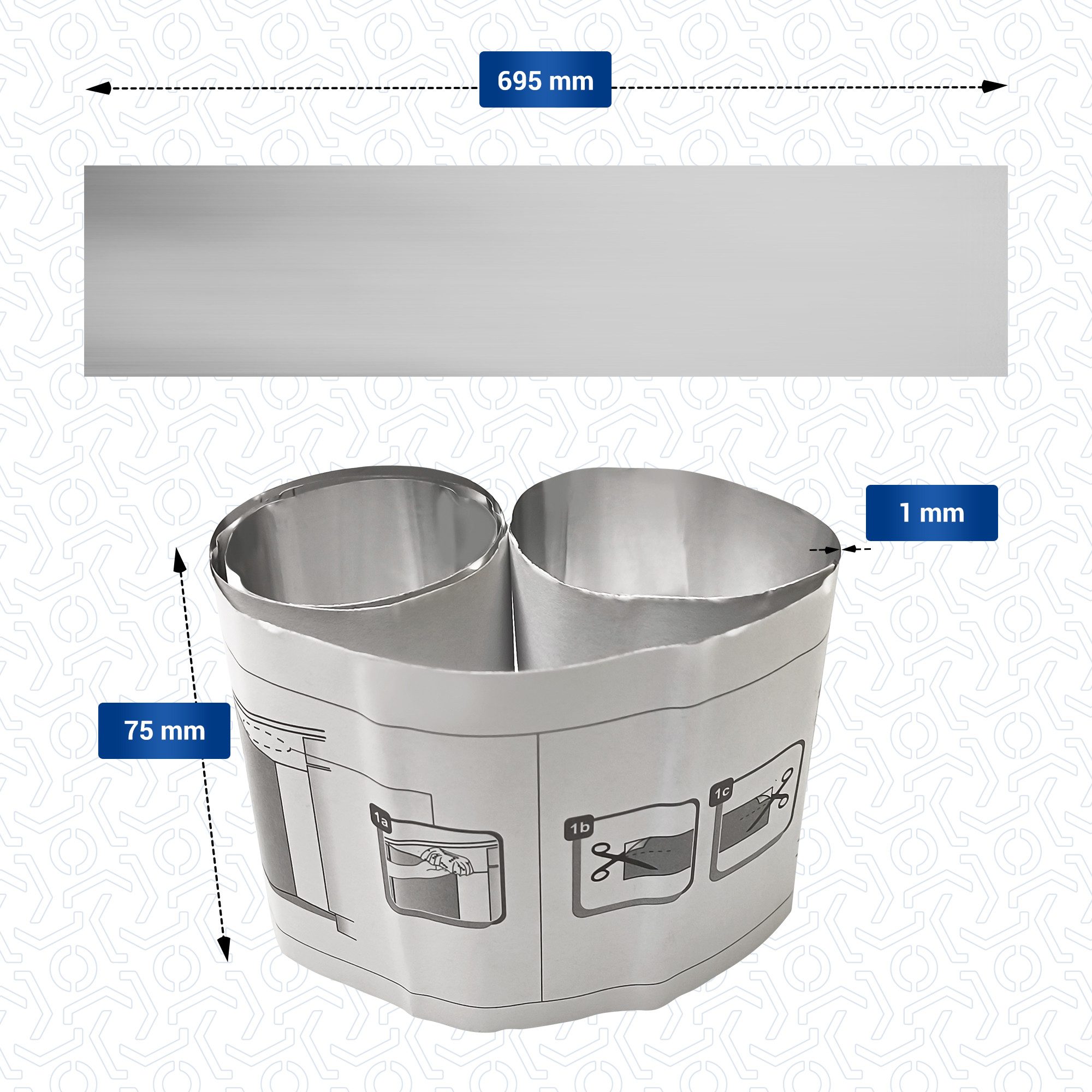 BEKO Schutzfolie Wrasenschutzfolie 1855840300, für Arbeitsplatte über Geschirrspüler