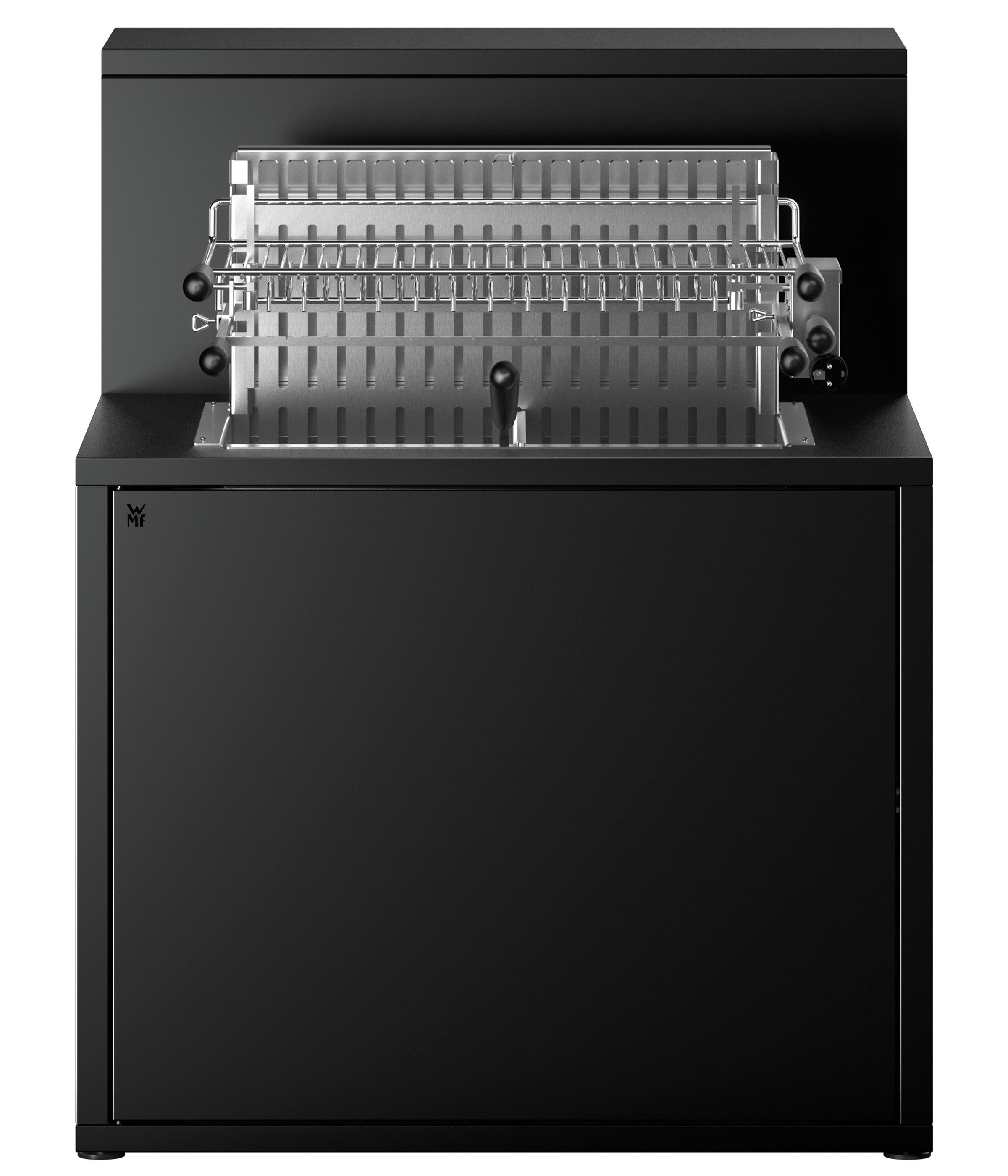 WMF Outdoor-Küche Outdoor-Küche Grillmodul, 90 x 112 x 81 cm B/H/T, Stahl, schwarz, mit Unterschrank, inkl. Rückwand / Theke, exkl. Einbaugrill