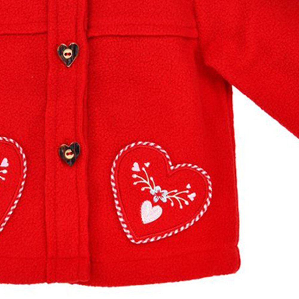 BONDI Strickjacke BONDI Mädchen Trachten Fleecejacke 'Herzilein' 866
