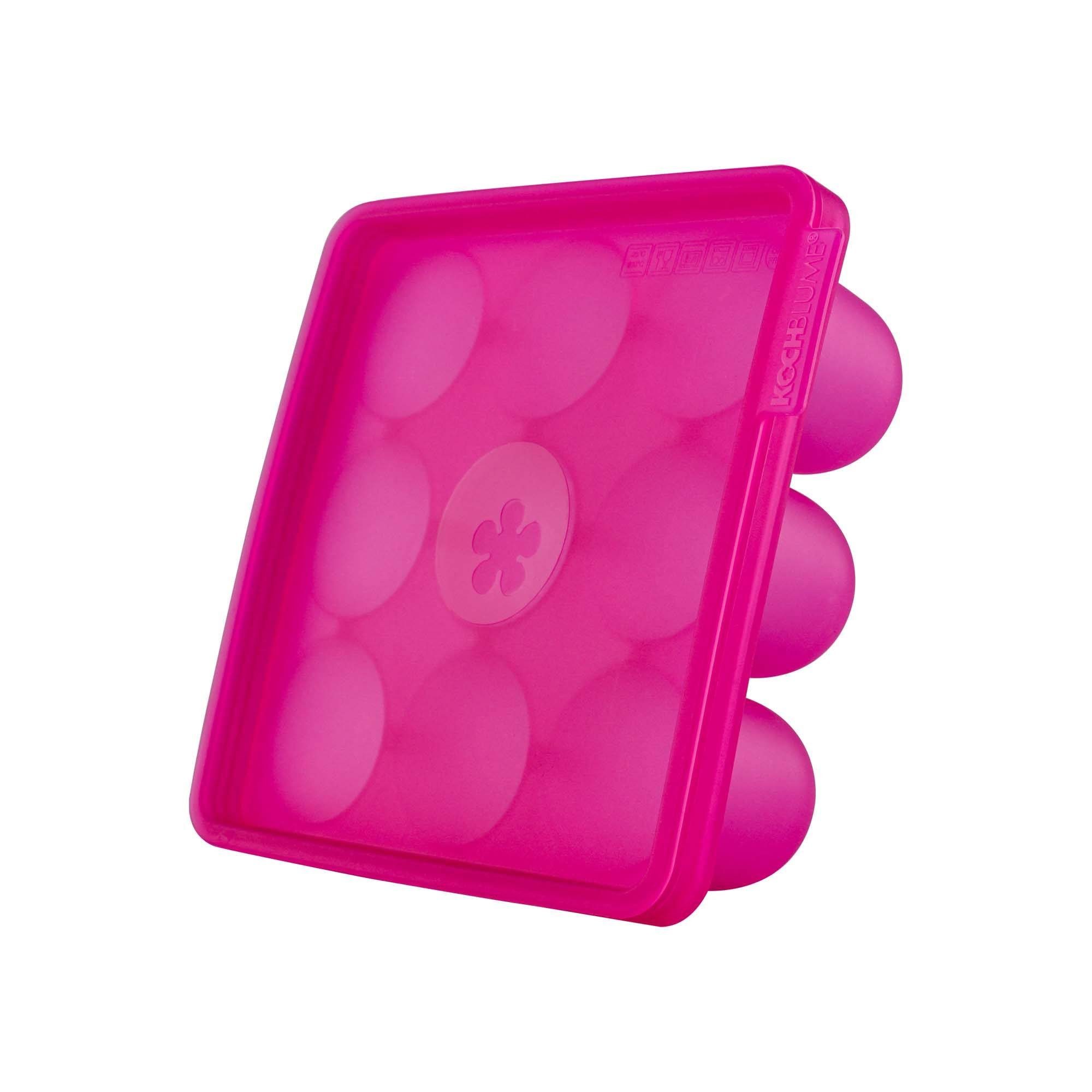 Kochblume Eiswürfelform halbrund, mit Deckel