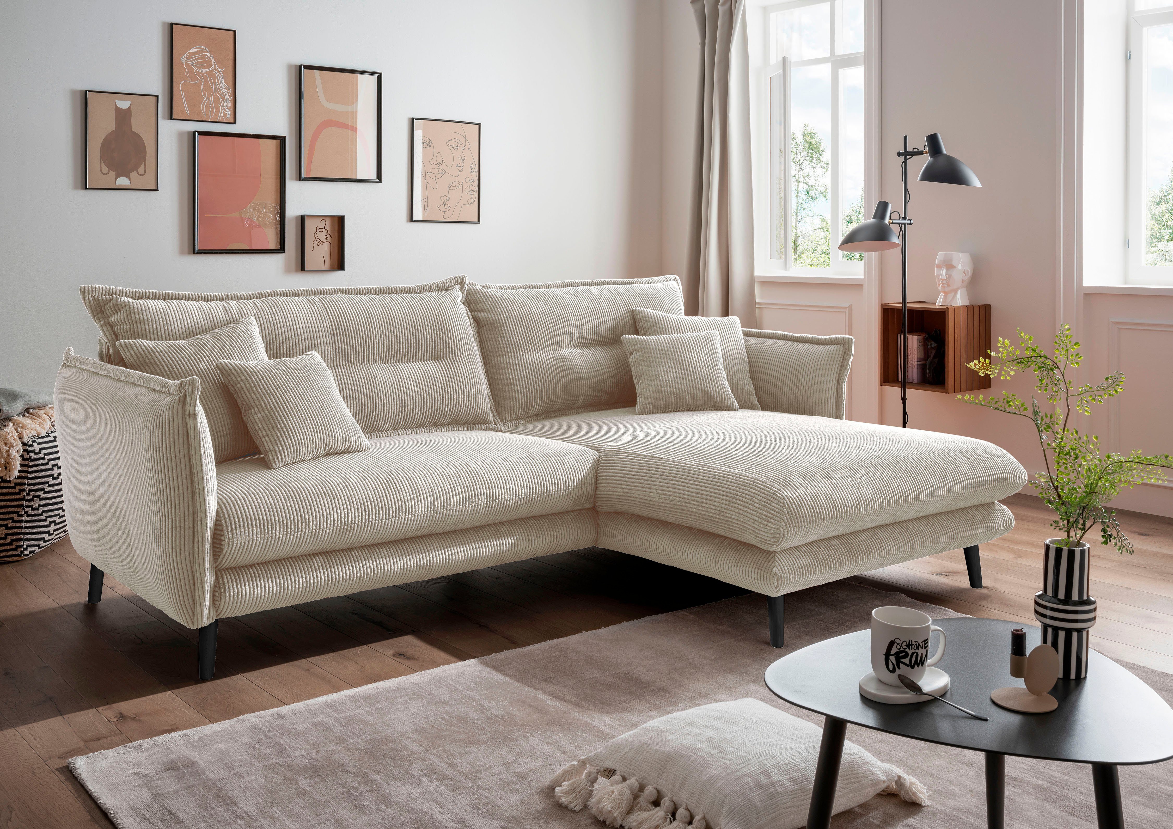 Ecksofa Lazio modernes Design, bequem, schmale Armlehnen, OTTOs Choice