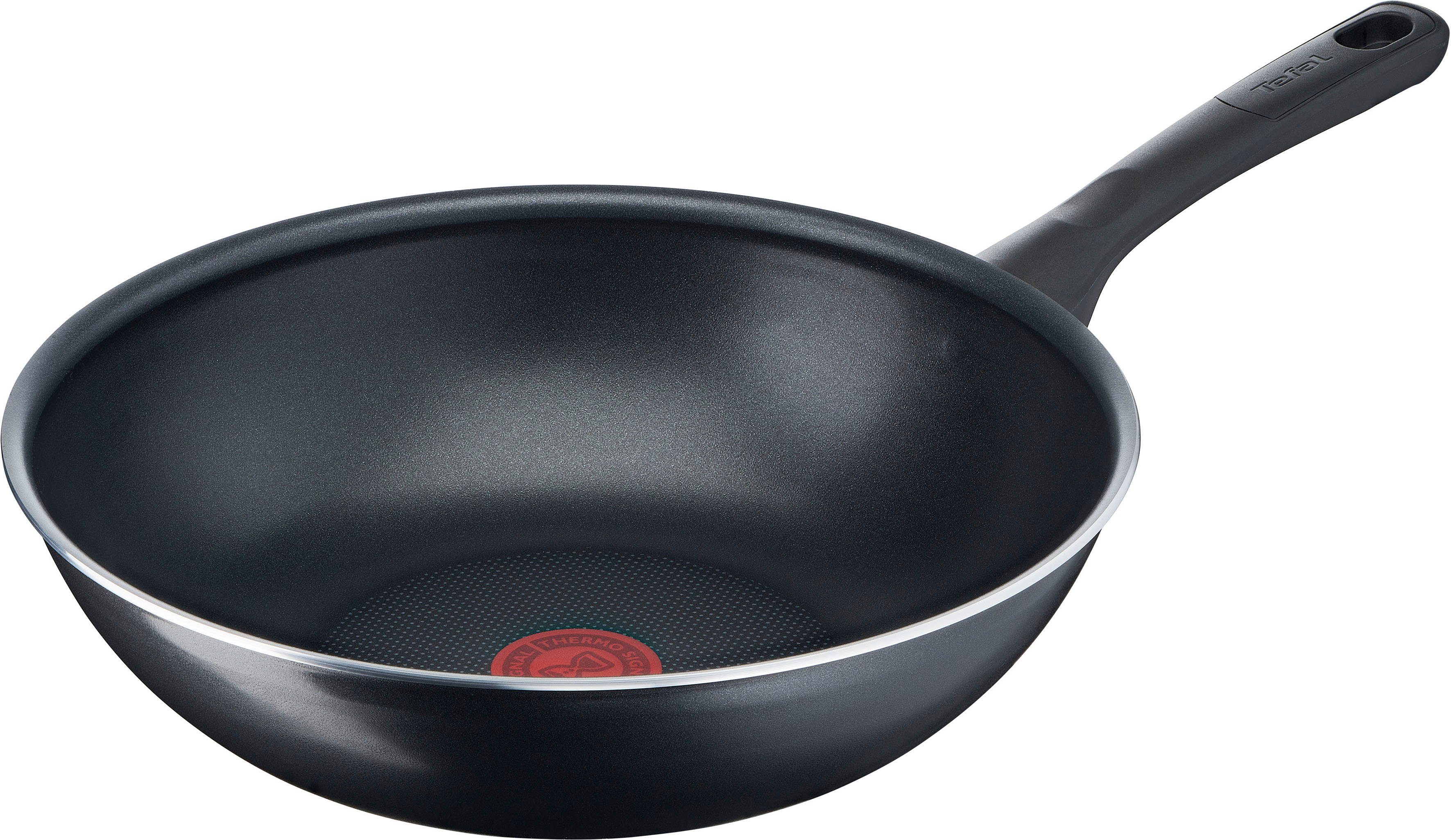 Tefal Wok Day by Day, Aluminium, Antihaftversiegelung, Thermo-Spot Temperaturanzeiger, 28 cm