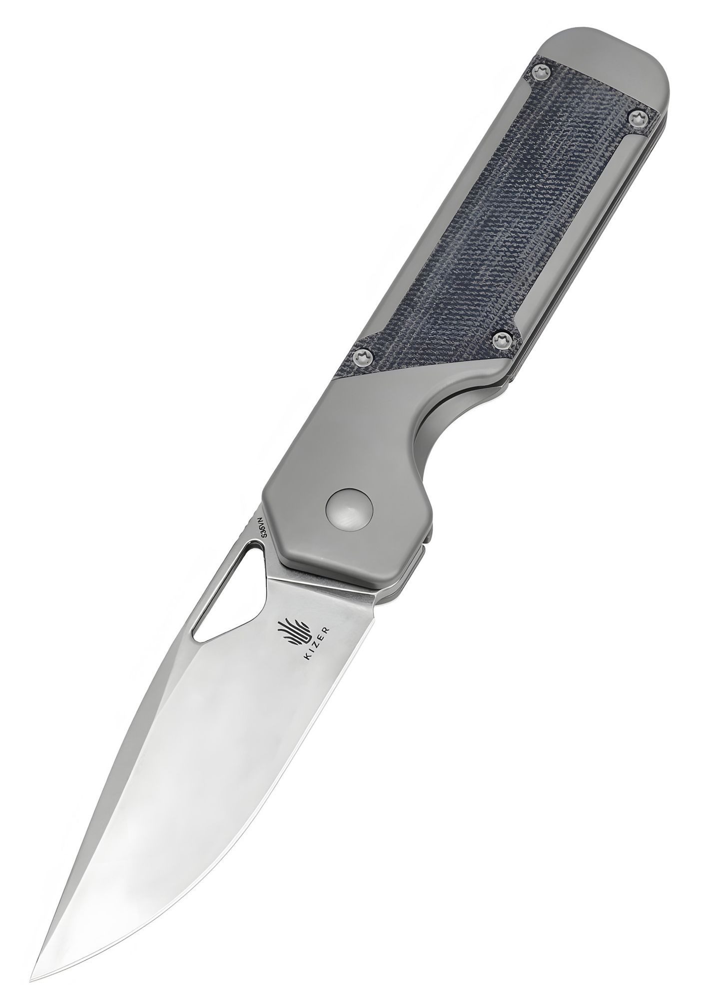 Taschenmesser Kizer Knives Taschenmesser Militaw, Titan + Micarta, stonewashed