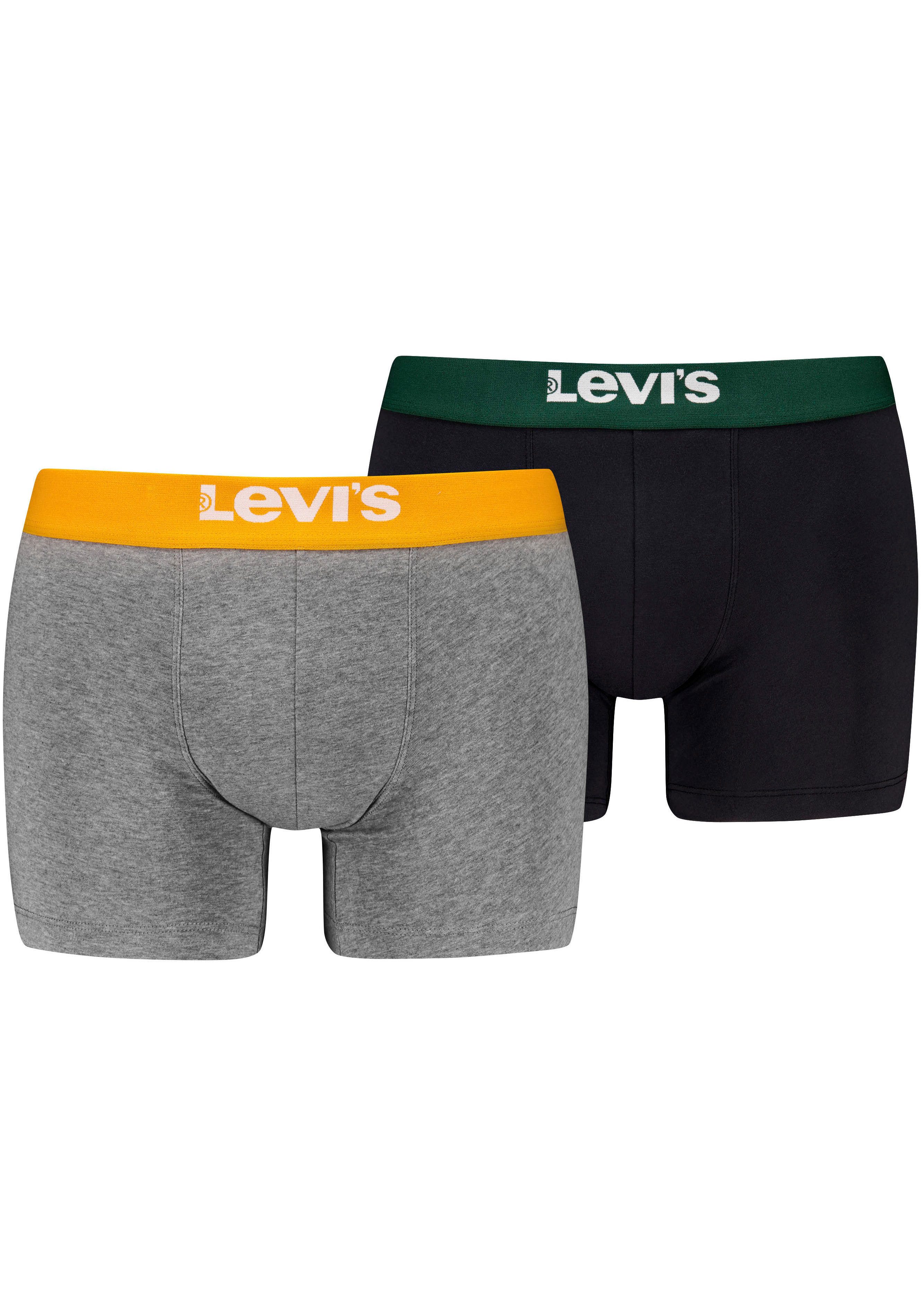 Boxershorts LEVIS MEN SOLID BASIC BOXER BRIEF ORGANIC CO 2P