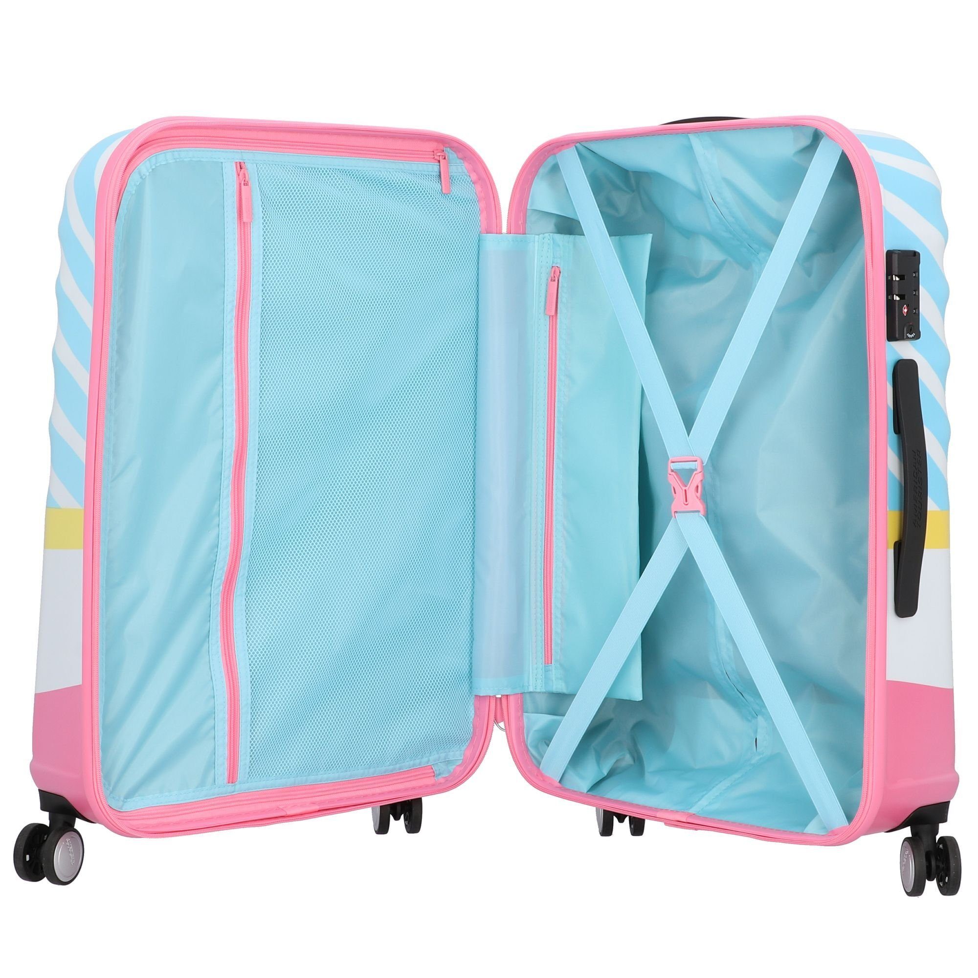 American Tourister® Hartschalen-Trolley 4 kiss Wavebreaker, minnie ABS pink Rollen