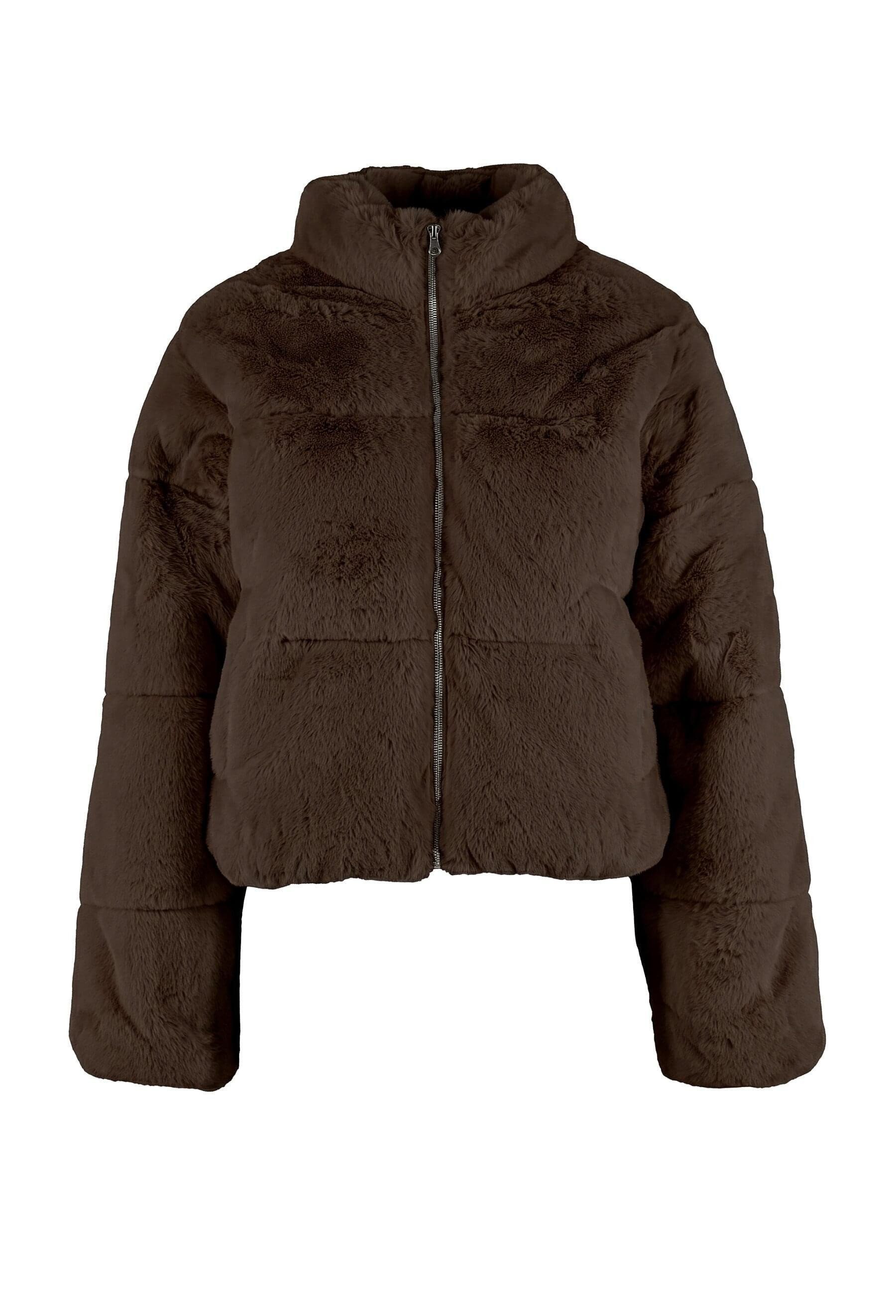 URBAN CLASSICS Winterjacke Urban Classics Ladies Short Faux Fur Puffer Jacket (1-St)