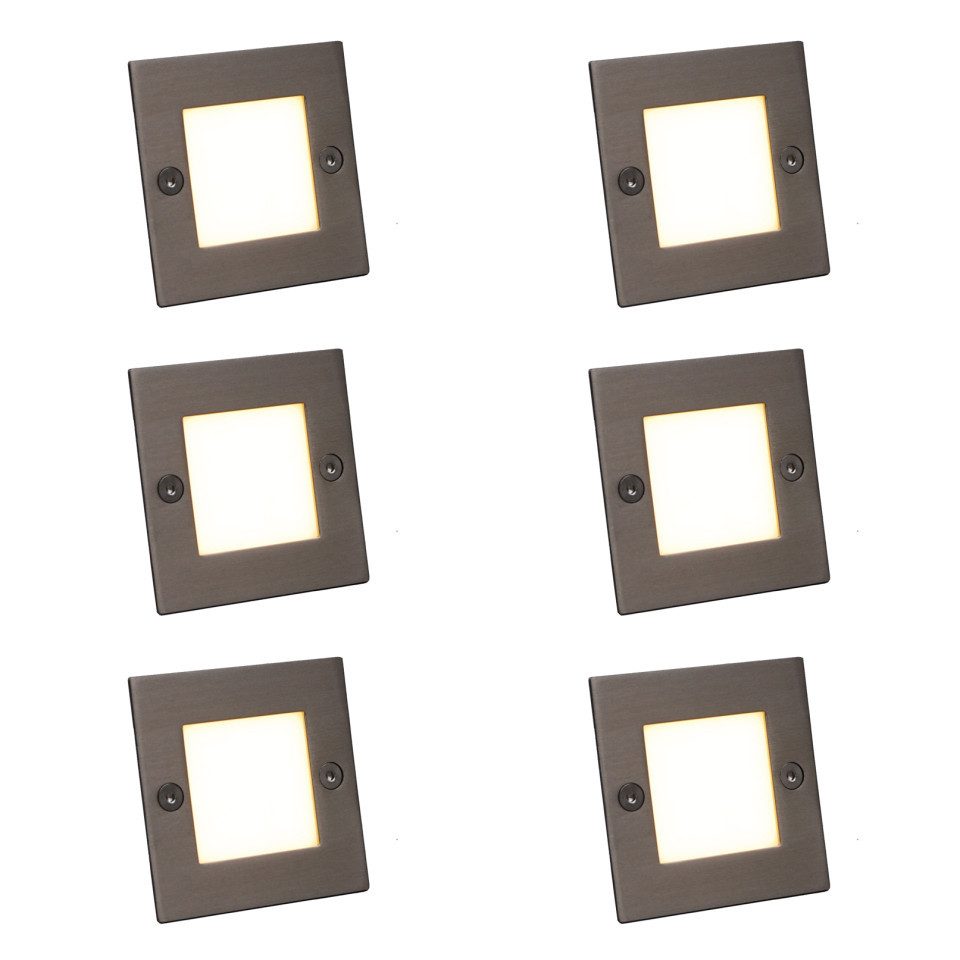 Qazqa LED Einbaustrahler 45087, LED fest integriert, Extra-Warmweiß, QAZQA Außen Einbau­leuchte, integrated, Stahl, Edelstahl, Modern