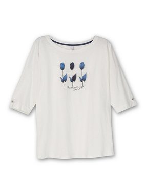 Sheego T-Shirt Große Größen mit Blumen-Frontdruck