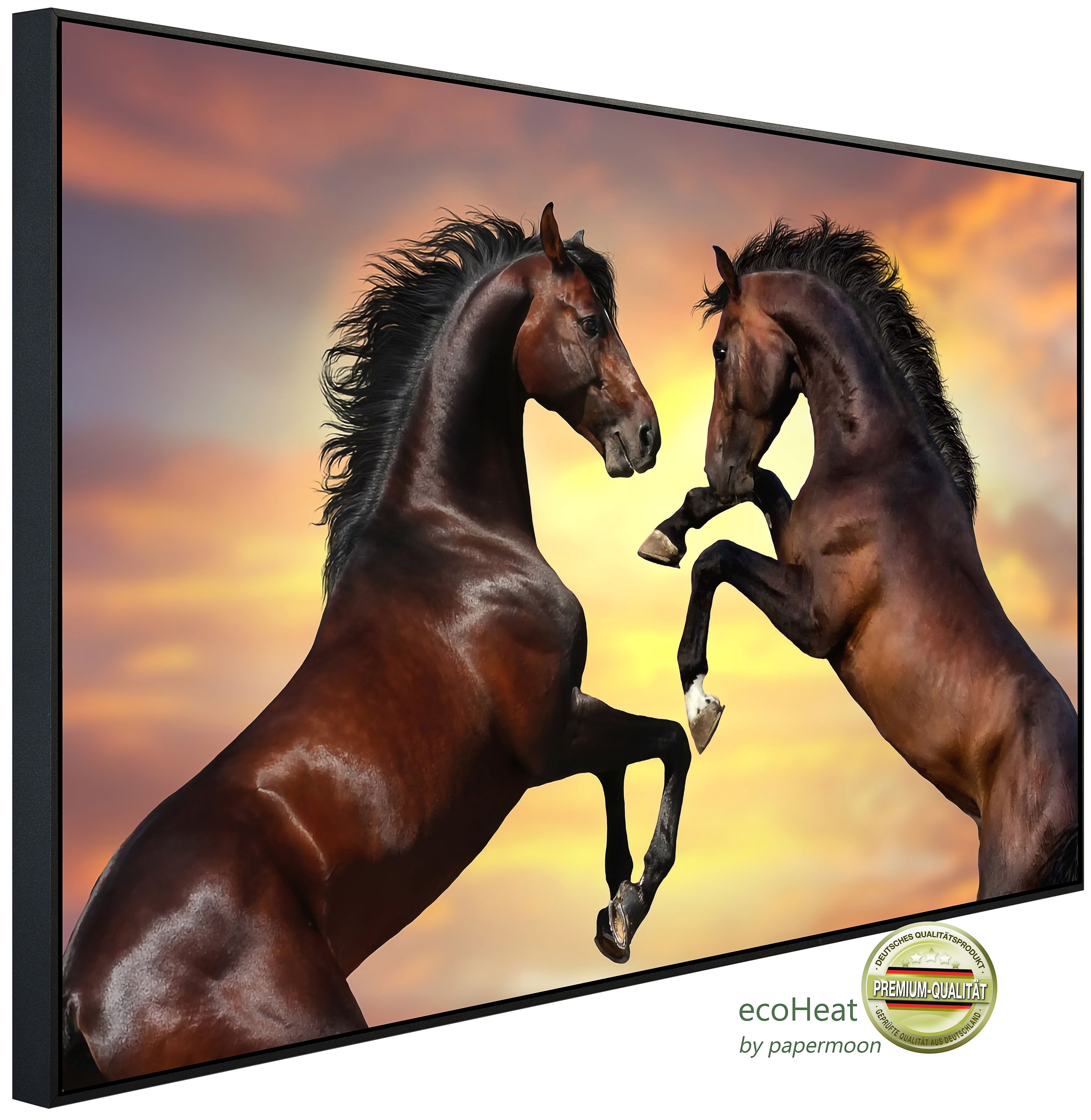 Papermoon Infrarotheizung INFRAROT-BILD-HEIZUNG, Pferde, TÜV-Rheinland/GS zertifiziert, angenehme Strahlungswärme