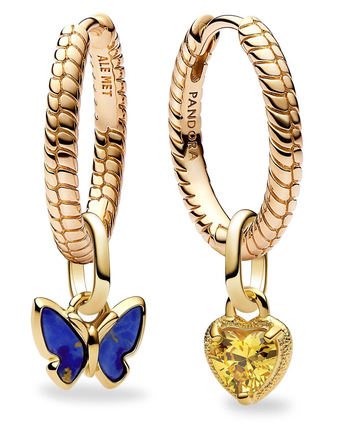 Pandora Schmuckset Creolen Schmetterling und Herz günstig online kaufen