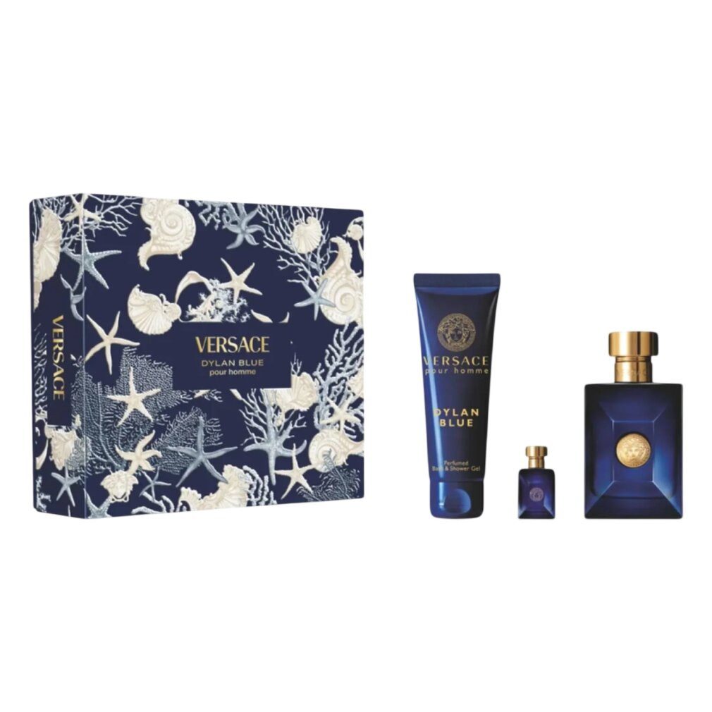 Versace Eau de Toilette Pour Homme Dylan Blue Gift Set 100ml EDT + 150ml Shower Gel + 5ml EDT