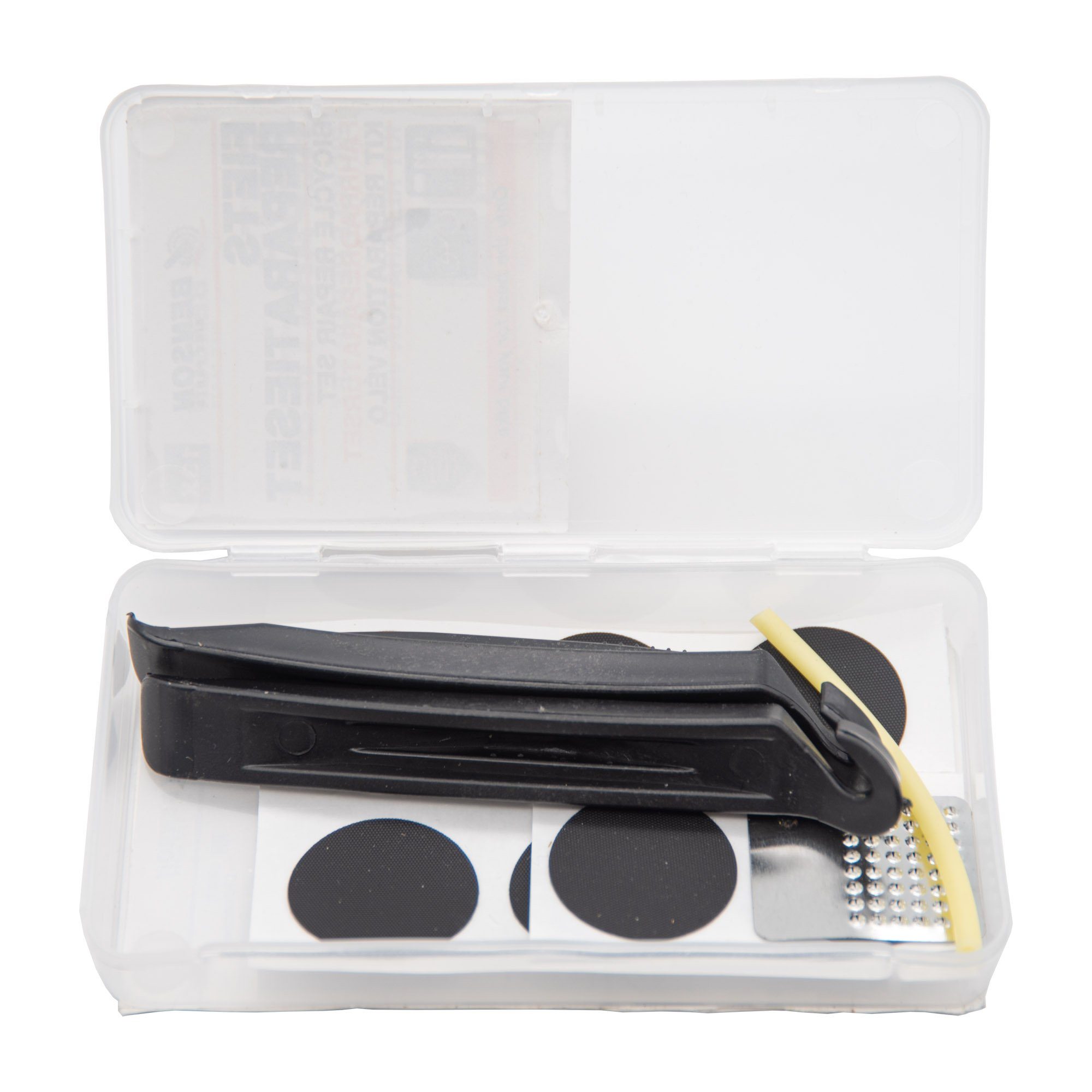 BENSON Fahrradreifen 12tlg Fahrrad Reparatur Set Selbstklebende Flicken, (12-tlg), Reifenreparatur, Pannenset, Kit