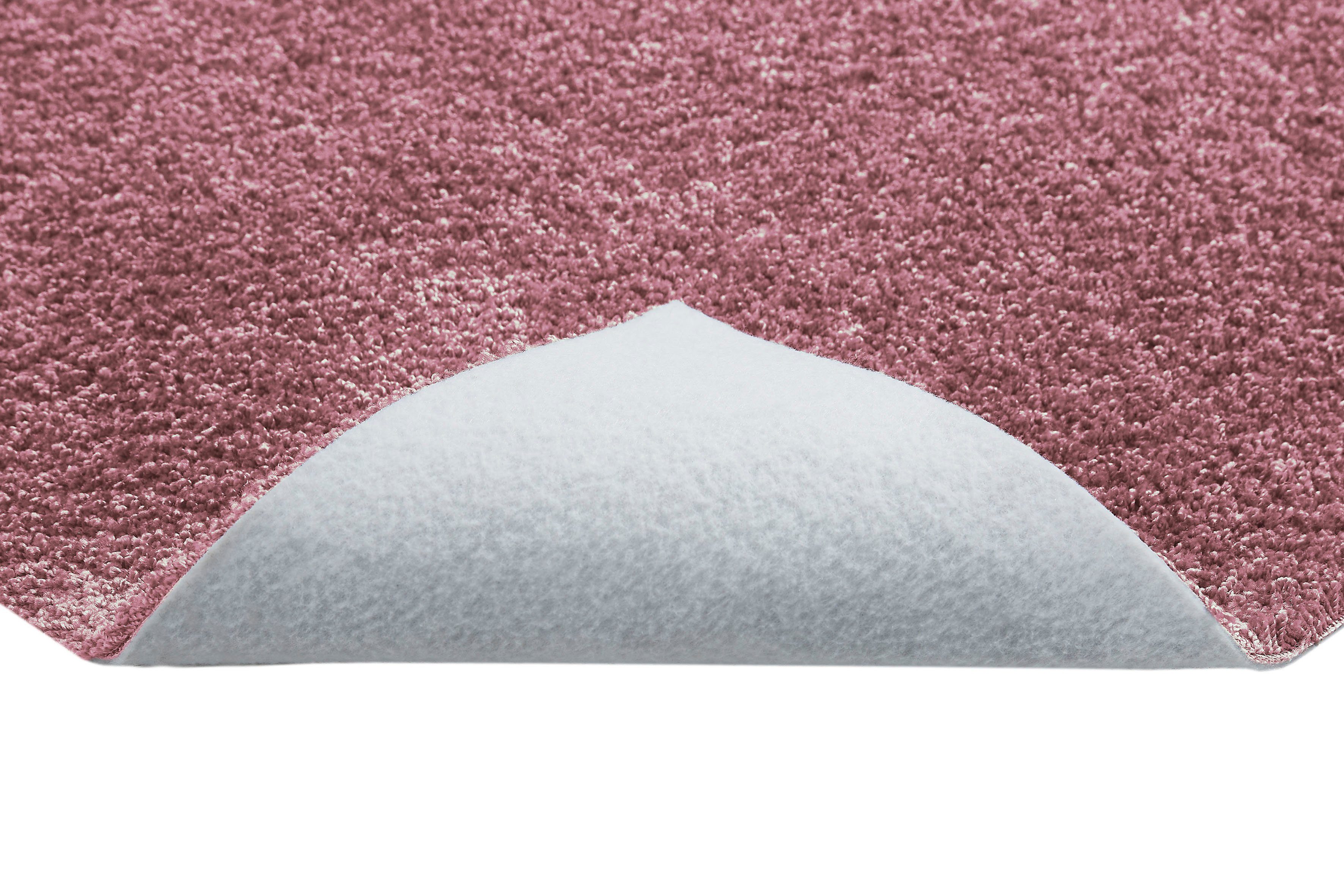 Teppichboden Coupon Velours rechteckig, pflegeleicht Höhe: altrosa Farben, Portland, 11 Uni Andiamo, mm, 400 cm, Breite strapazierfähig