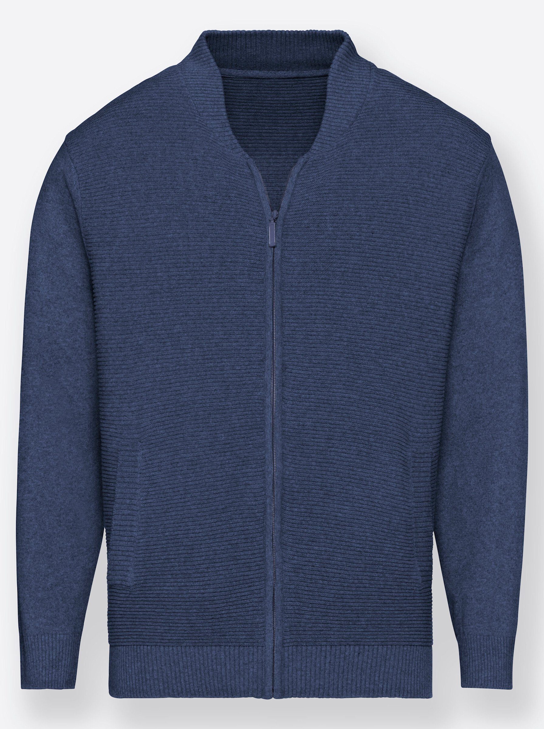 Strickjacke Strickjacke Langarm Rippoptik, Struktur