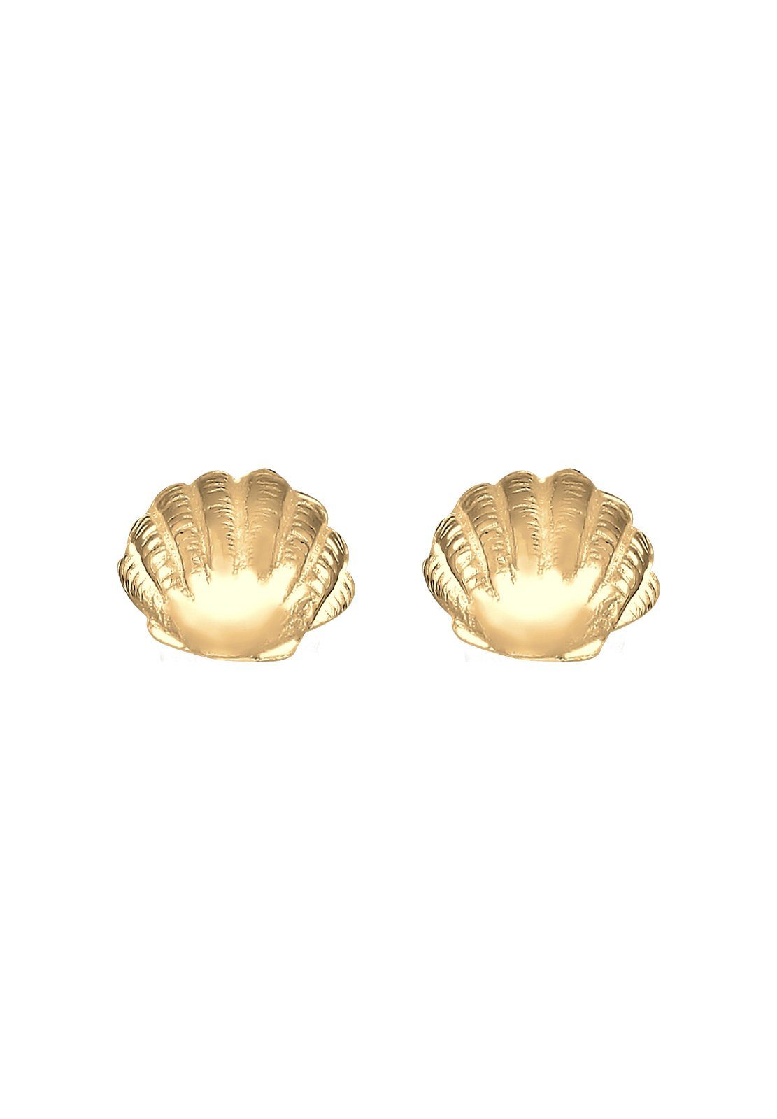 Elli Paar Ohrstecker Muschel Maritim Meer 925 Silber vergoldet, Muschel günstig online kaufen