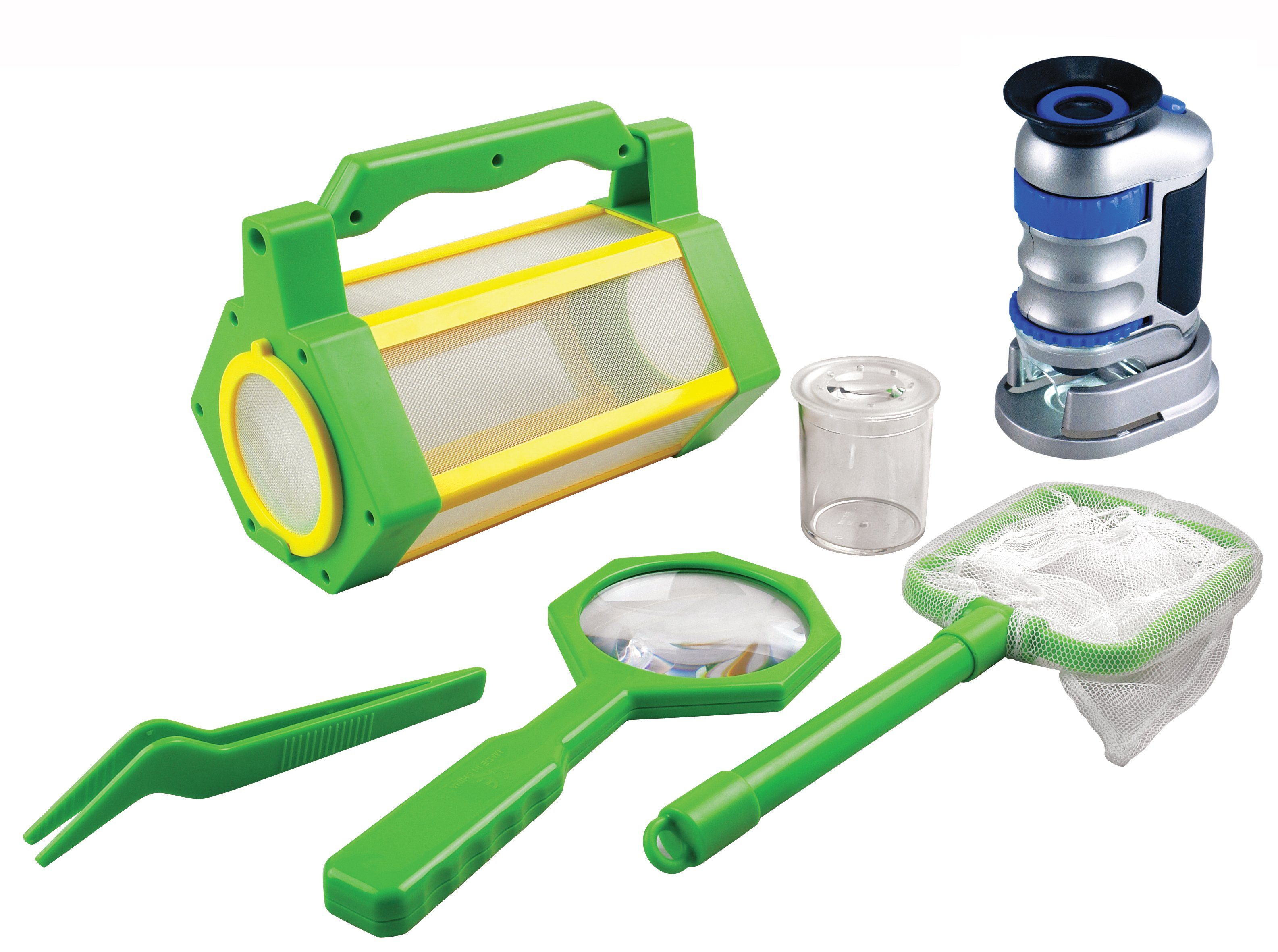 Experimentierkasten Insektenfang Set 5teilig mit extra Handmikroskop und Lupenheft