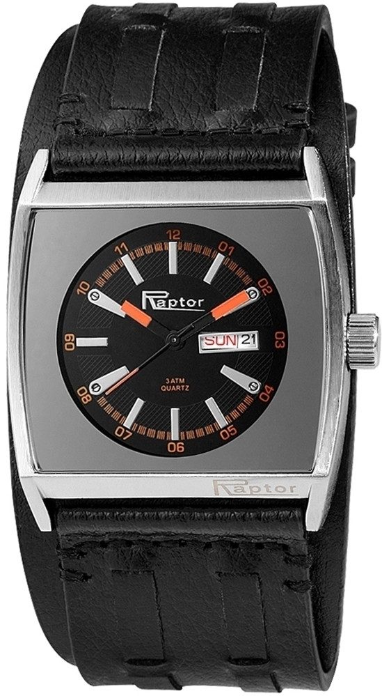 Raptor Quarzuhr Raptor Herrenuhr mit Echtlederarmband