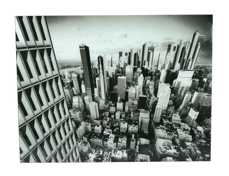 Levandeo® Glasbild, Wandbild aus Glas 60x80cm New York City Skyline